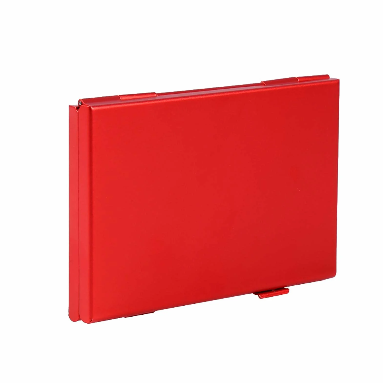 Aluminiowe etui ochronne na karty pamięci 12 przegródek TF SD czerwony
