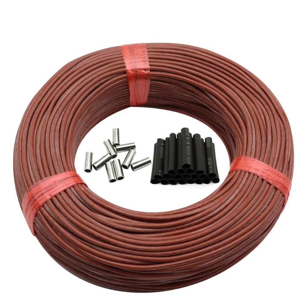 1 szt. kabel do ogrzewania podłogowego na podczerwień - 12K, 33 ohm/m, elektryczna cewka grzewcza z włókna węglowego, 2,0 mm(100m)