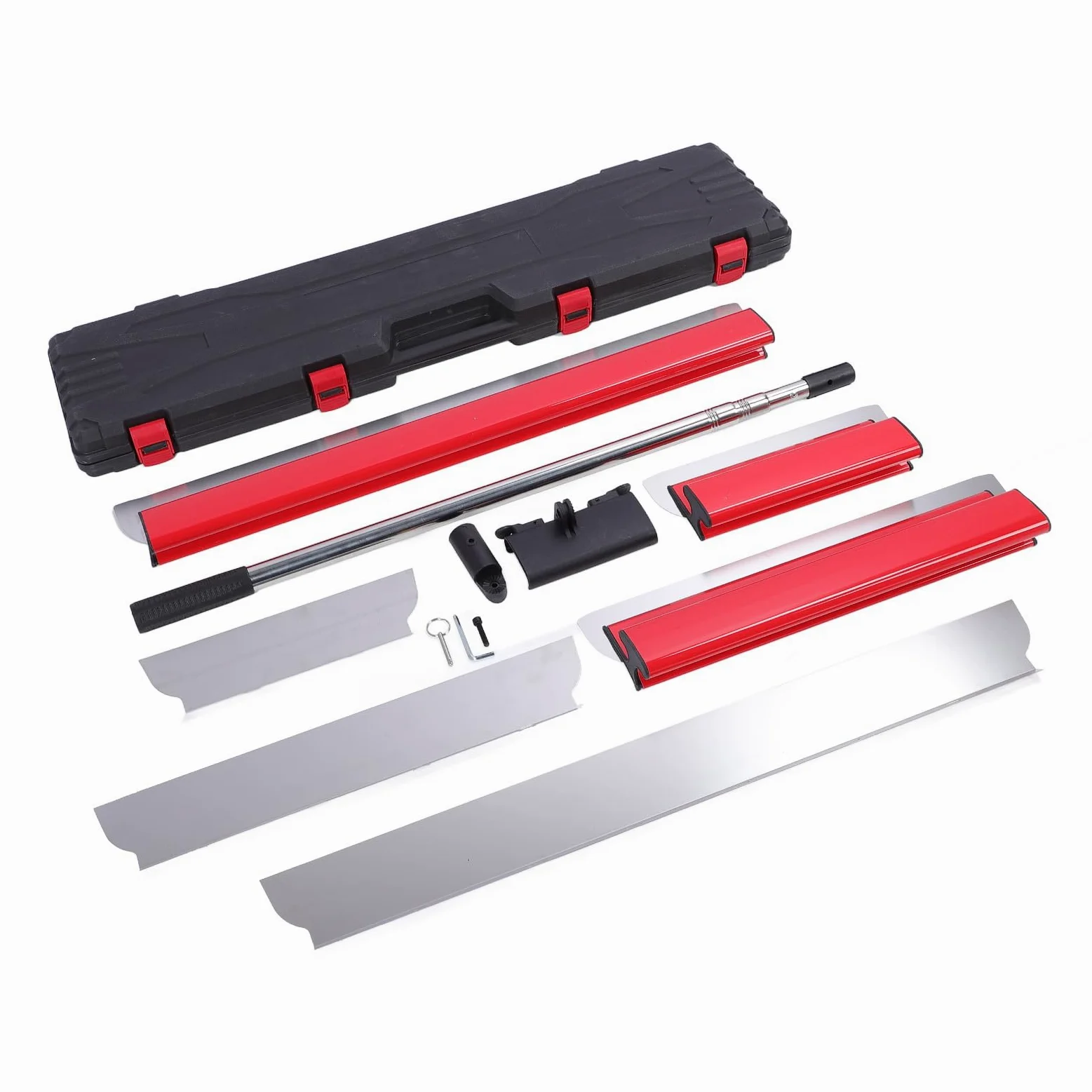 Generic Zestaw łopatek do Przeglądania Gipsowo -kartonowych, 12 -calowe, 20 Cali, 32 -calowe Skrobak, Regulowany Uchwyt Przedłużający od 35 do 81 Cali, Narzędzia do Przeglądania Płyt