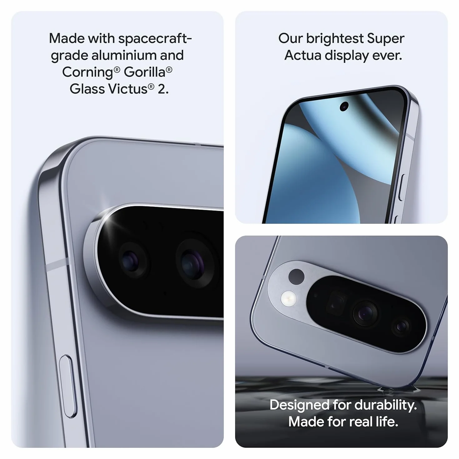 Google Pixel 10 Pro smartfon 256 GB kremowo-szary Android Gemini potrójne kamery wyświetlacz Super Actua 6,3 cala 24h bateria