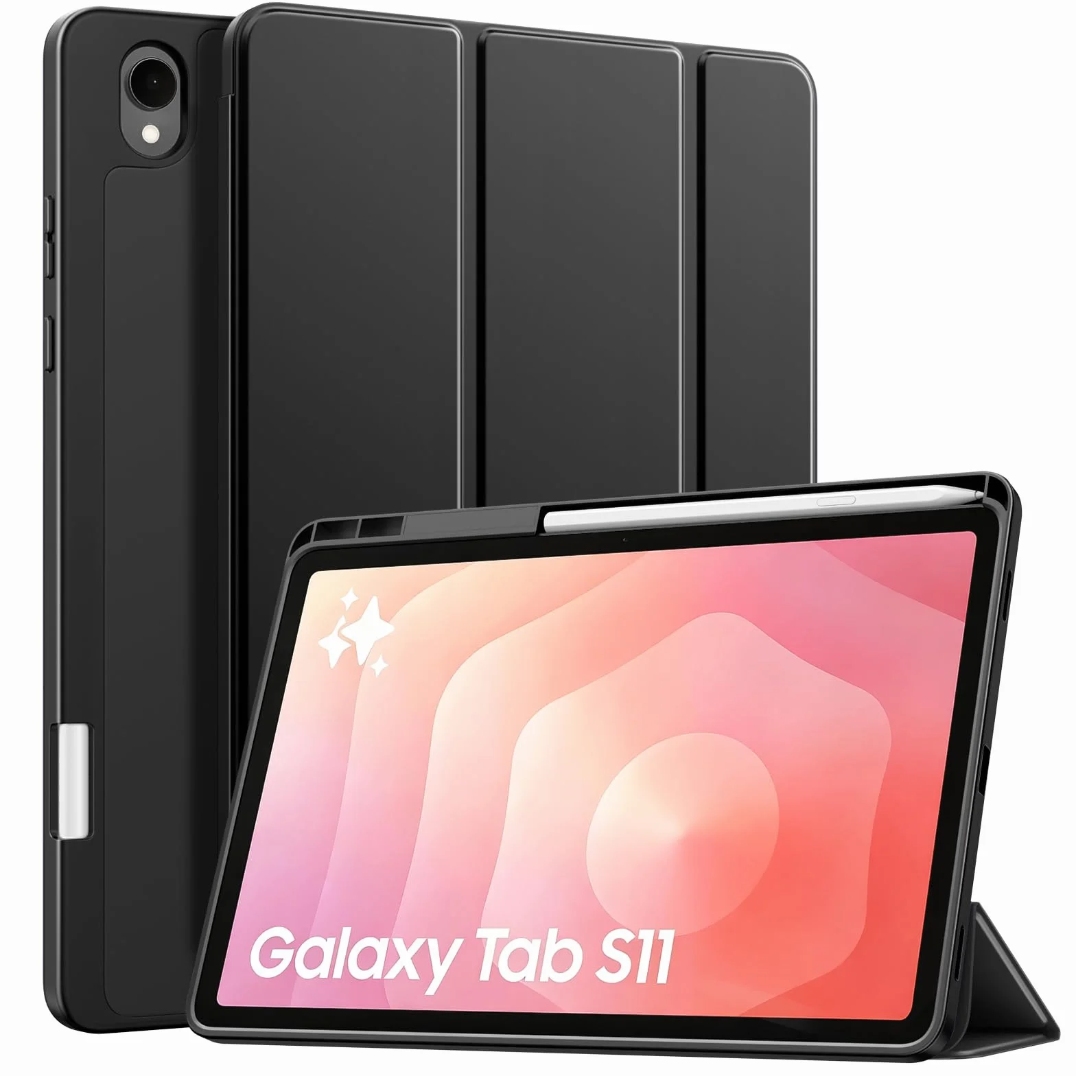 TiMOVO Etui do Samsung Galaxy Tab S11 11" 2025 SM-X730/X736B z uchwytem na S Pen, czarne