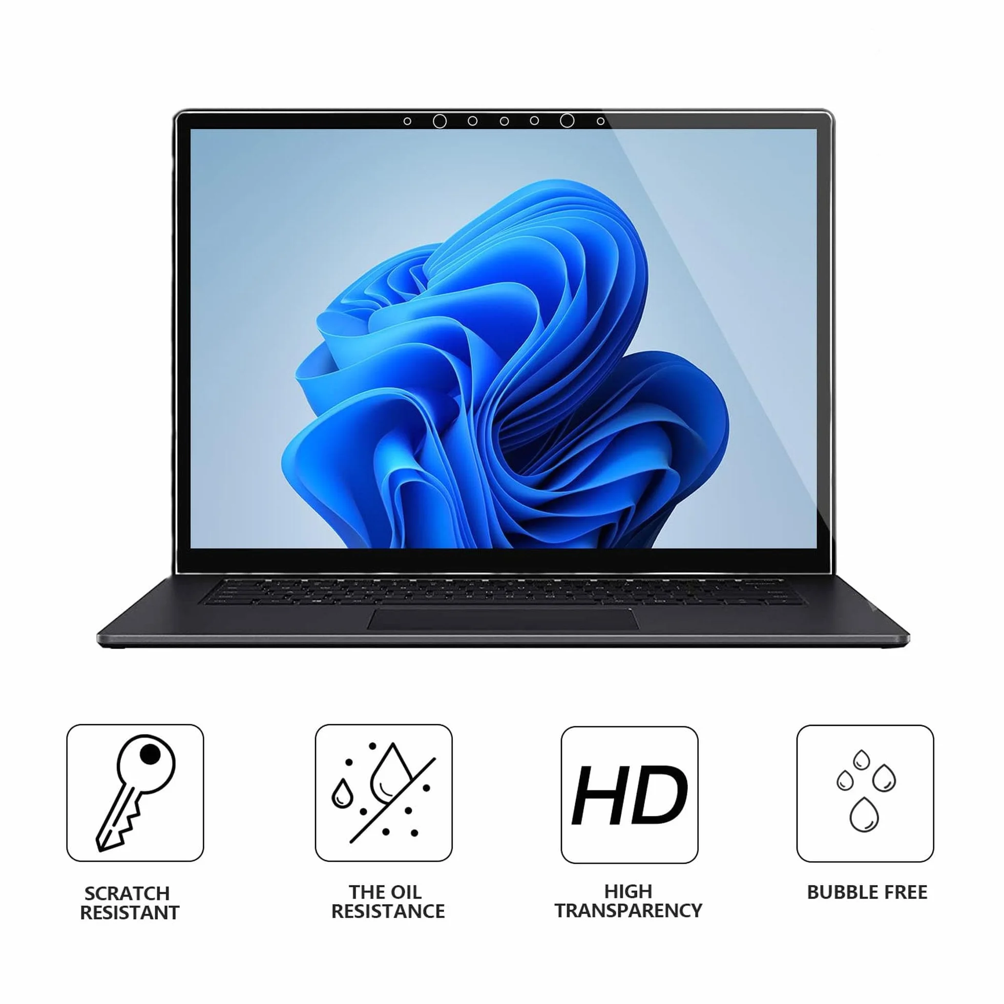 MEGOO Ochraniacz ekranu do laptopa Surface 6/5/4/3/2/1 - 13,5 cala, kompatybilny z Microsoft Surface, szkło hartowane, łatwa instalacja, ultra przezroczysty ekran