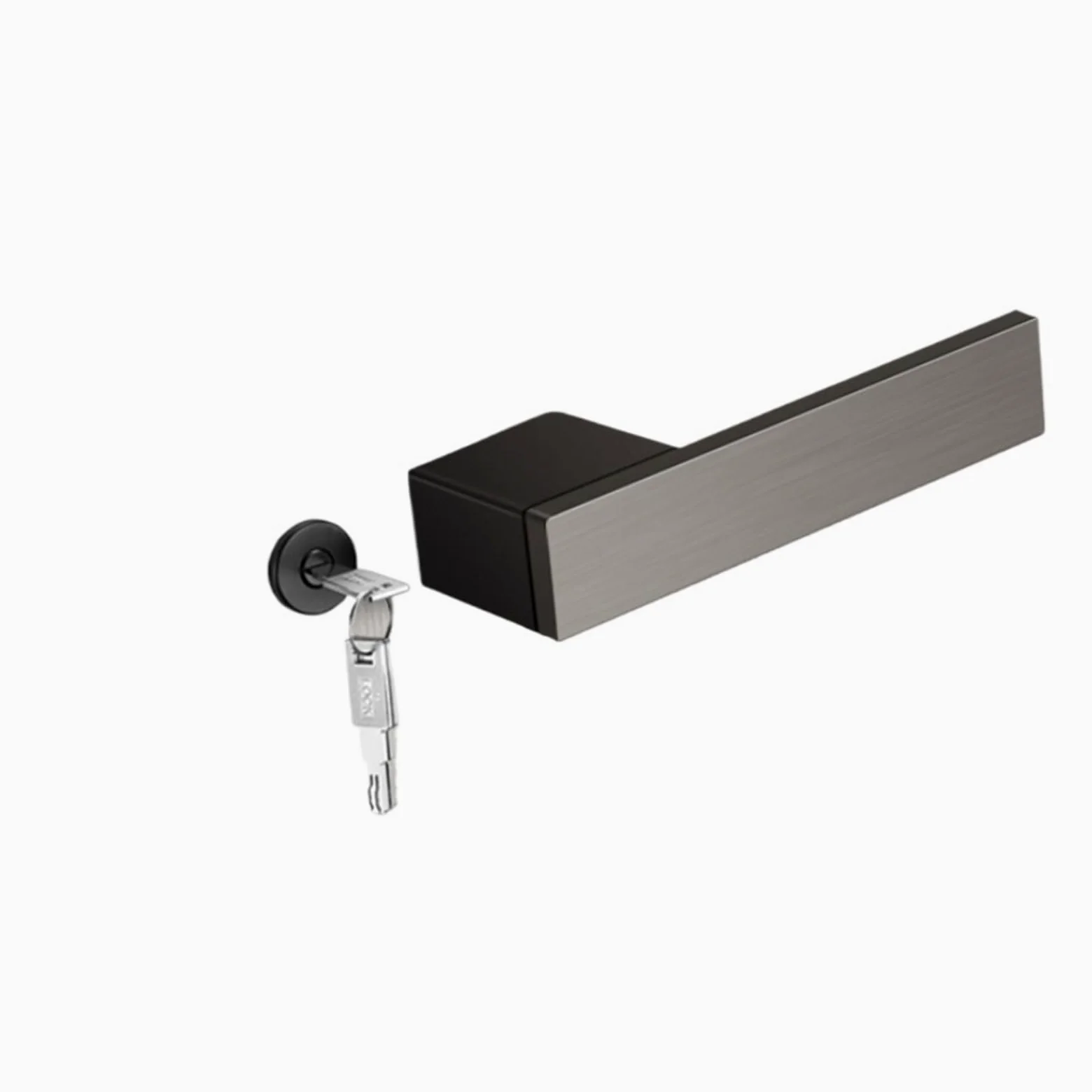 Czarny Szary Złoty Minimalistyczny Magnetyczny Cichy Zamek Drzwi | Minimalistyczna Sypialnia Magnetyczny Cichy Eco Uchwyt Czarny Szary Złoty(Szary Z Kluczem)