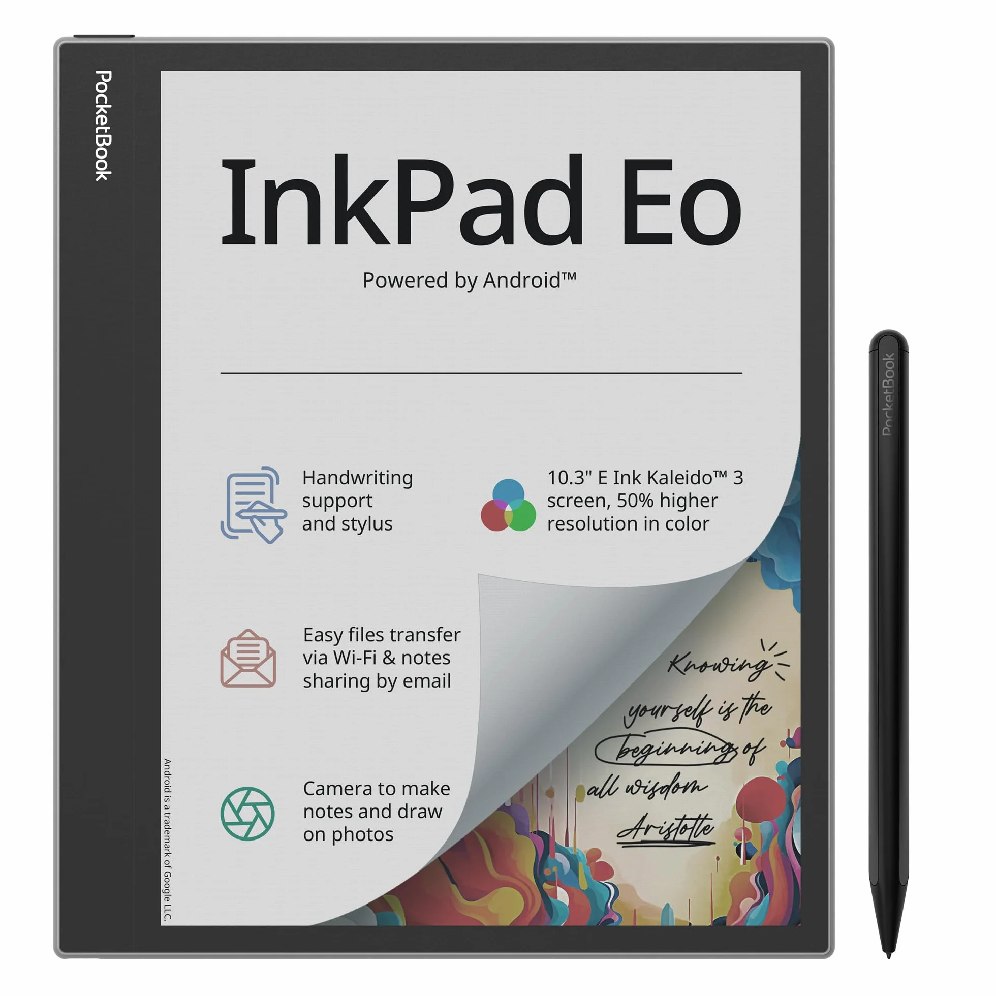 POCKETBOOK InkPad Eo 10,3" E-Ink Kaleido 3 64GB WI-FI Mist Gray