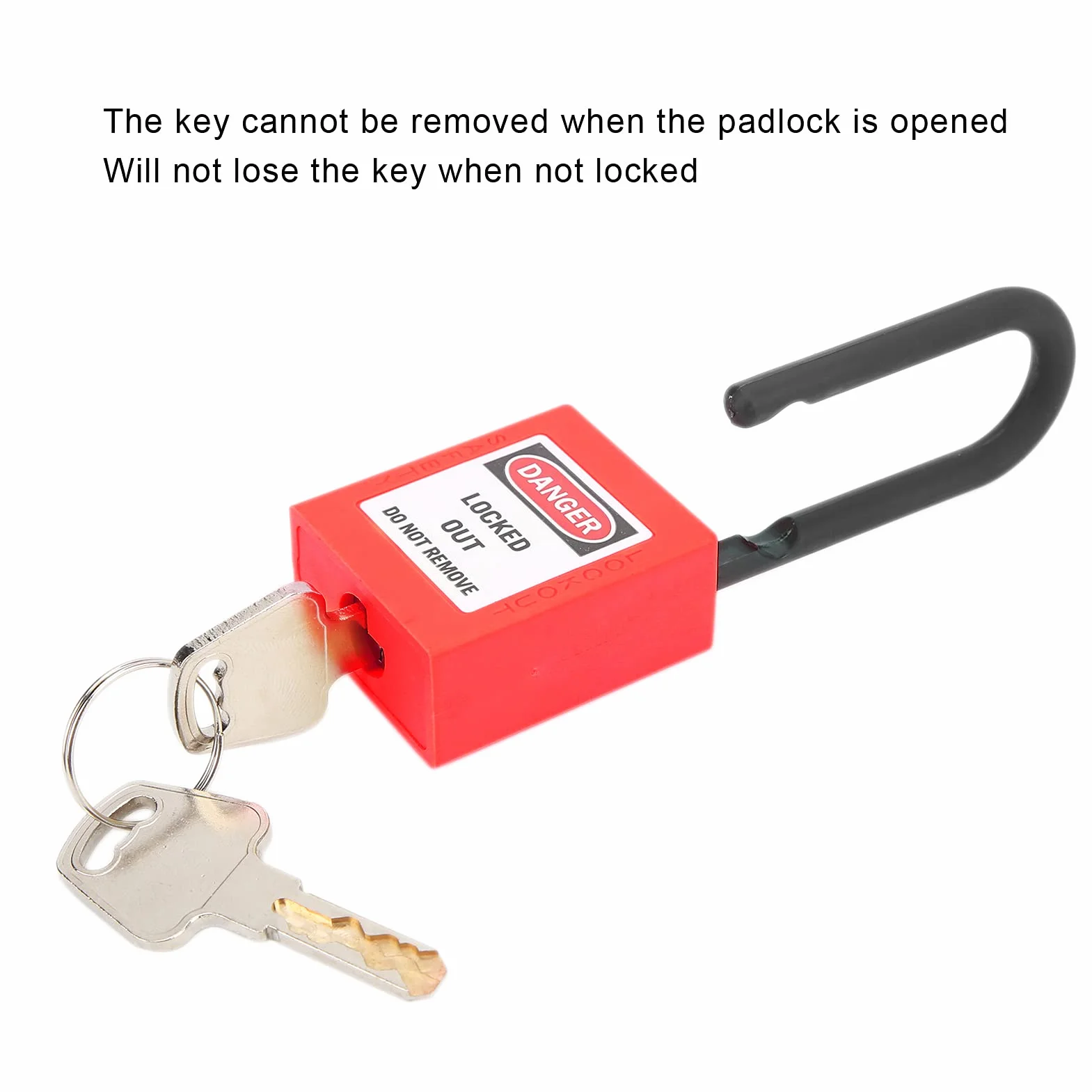Lockout kłódka, 10 metalowych zamków Lockout Tagout z 20 kluczami, kłódki bezpieczeństwa, czerwone, do użytku wewnątrz i na zewnątrz, do warsztatu, fabryki, garażu (czerwona)