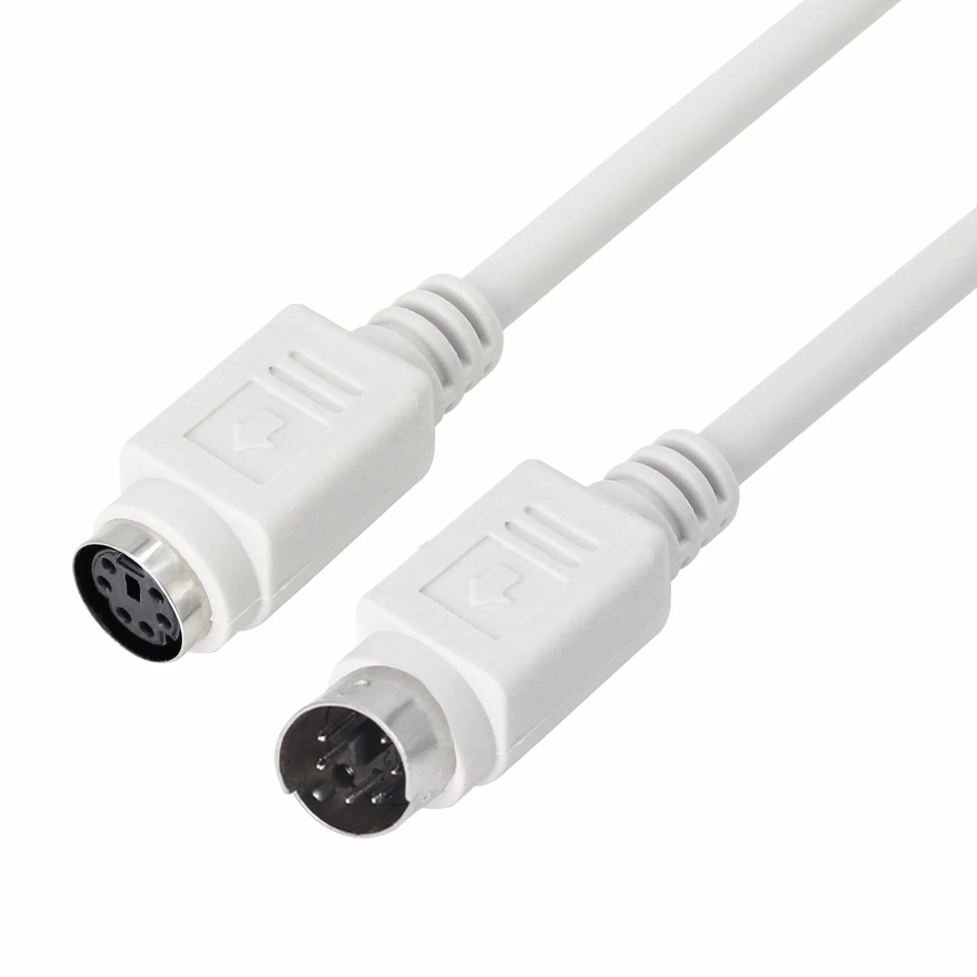 PS2 przedłużacz do myszy i klawiatury, 28AWG 6-pinowy wtyk, okrągła mysz, przedłużenie klawiatury (2,5 m)