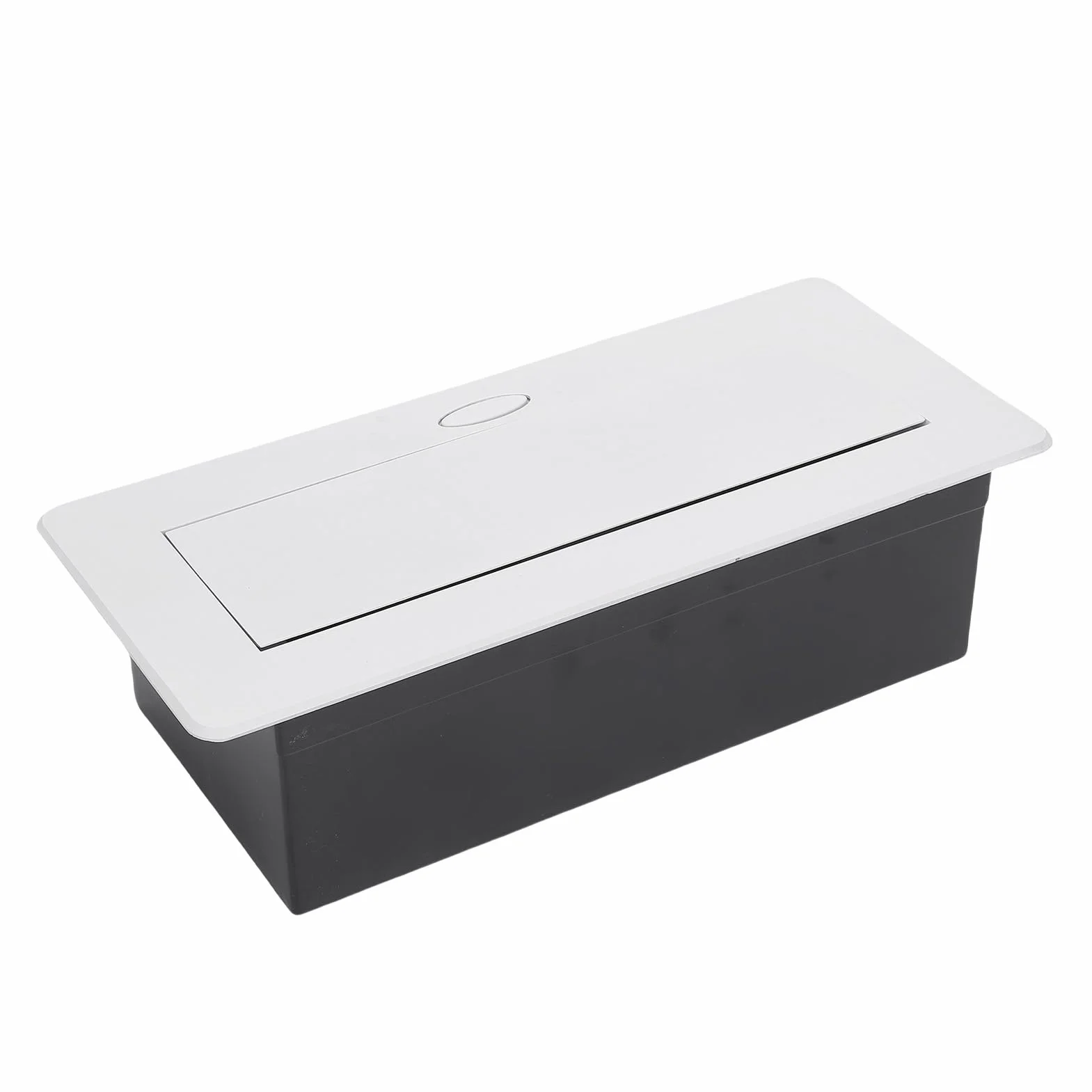 Generic Wpuszczana Skrzynka Gniazdkowa do Komputerów Stacjonarnych Wodoodporny Koncentrator Zasilający Elegancki 2-bolcowy i Gniazdo USB Typu C do Domowego Biura, Matowobiały
