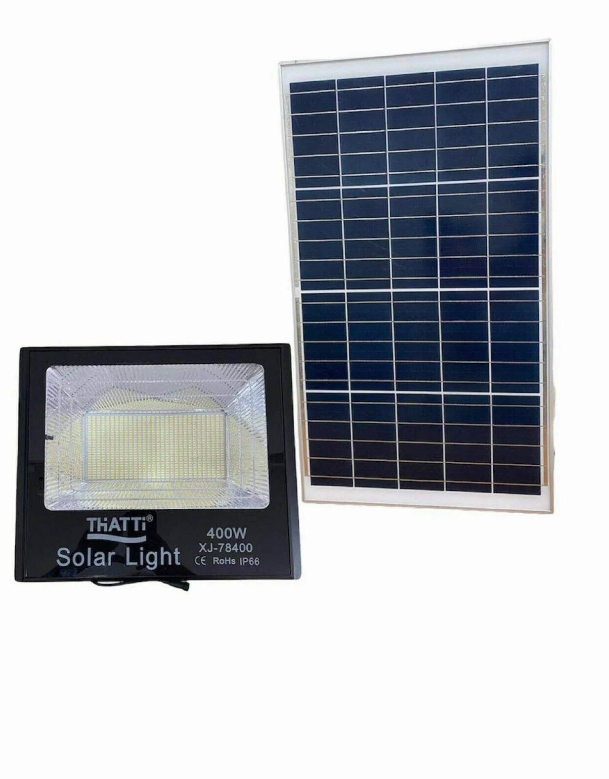 TEMPO DI SALDI Reflektor LED SMD 400 W z panelem słonecznym i czujnikiem zmierzchu z pilotem zdalnego sterowania