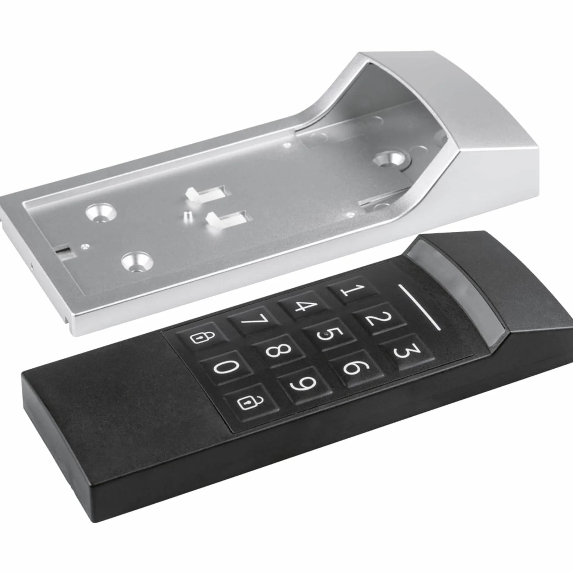 Homematic IP Smart Home Keypad, zamek szyfrowy do drzwi wejściowych z funkcją aplikacji, otwieranie i zamykanie za pomocą kodu numerycznego, rozszerzenie do napędu zamka drzwi Homematic IP 156424A0