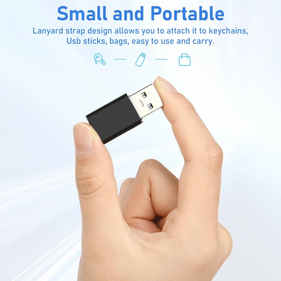 OFFCUP Adapter USB na USB C, konwerter kabla USB C żeński na USB A męski do Apple Watch, iPhone, Samsung Galaxy