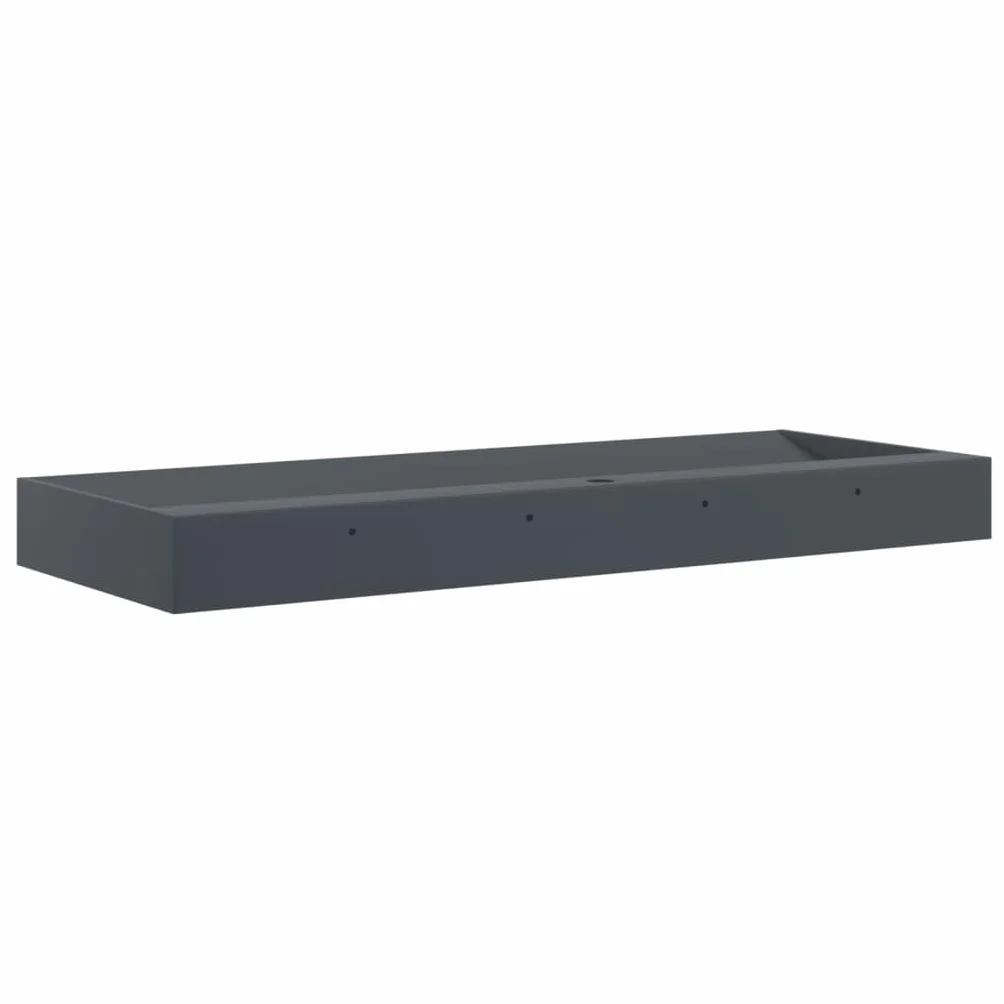 vidaXL Umywalka, 120x46x11 cm, kompozyt mineralny/marmurowy, antracyt