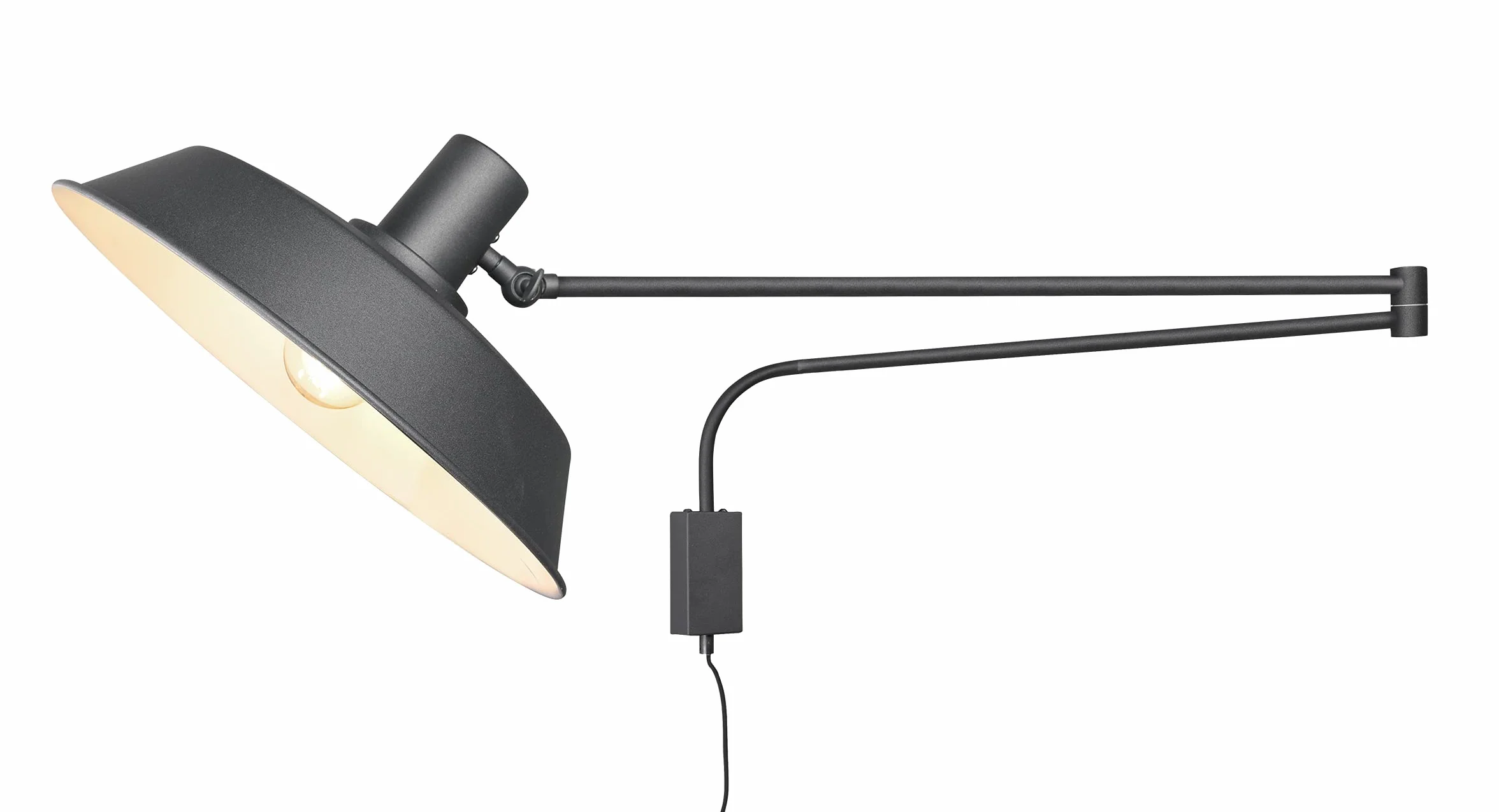 Trio Leuchten Lampa ścienna Bolder 200300132, metal czarny matowy, bez 1 x E27