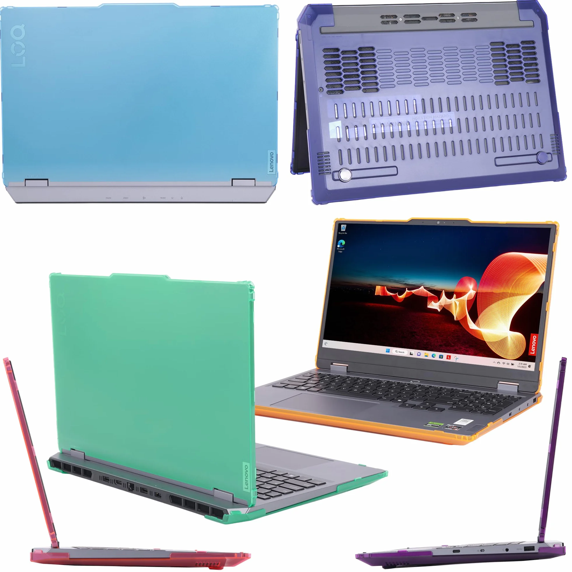 mCover Etui kompatybilne tylko z komputerami z systemem Windows 2023-2025 39.6 cm Lenovo LOQ 15IAX9 15ARP9 15IRX9 15AHP9 15IRX10 15AHP10 Series Windows (NIE do innych modeli Lenovo) - przezroczyste