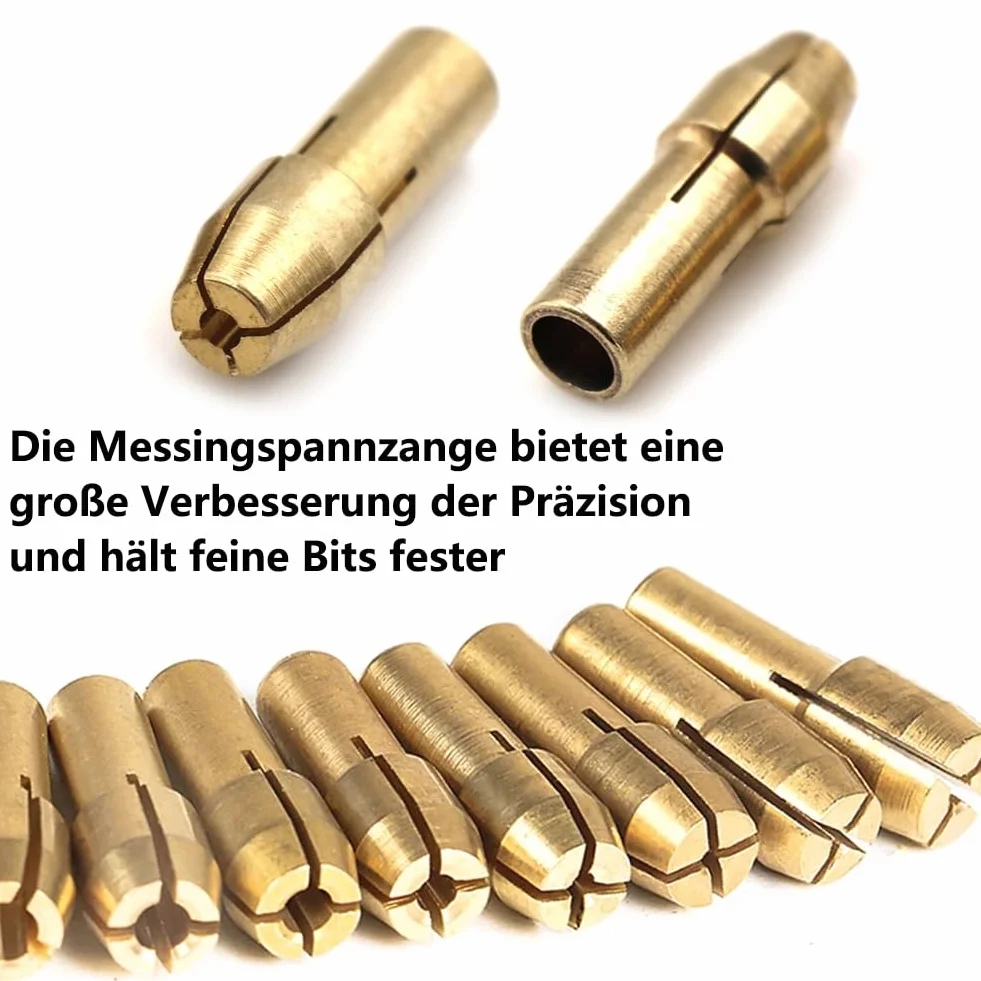 Zestaw 16 sztuk uchwytów wiertarskich, 1/32" do 1/8" 4486 szybkozmienny uchwyt wiertarski z zamiennikiem 4485 mosiężna tuleja zaciskowa metalowa (0,5 – 3,2 mm) adapter uchwytu wiertarskiego do