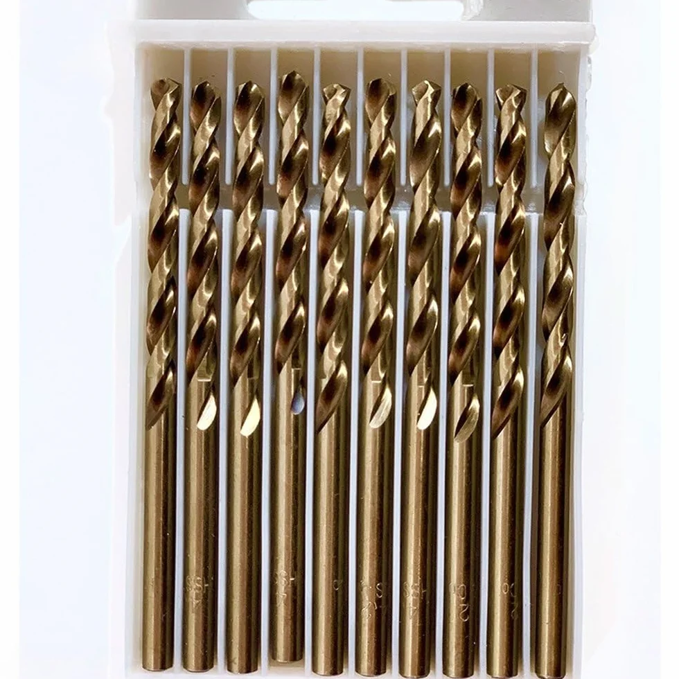Wiertło spiralne kobaltowe M35 HSS do metalu, aluminium, miedzi, stali nierdzewnej, drewna, tytanu, 1 mm-13 mm, zestaw 5/10 szt., opcjonalnie 7,1 mm (5 szt.)