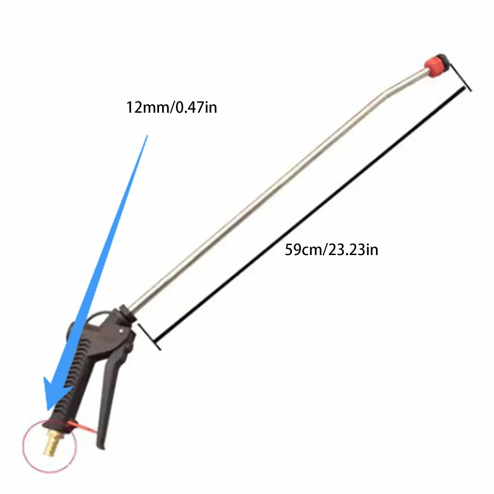 Acouto Pistolet Do Myjki Ciśnieniowej Działko Do Piany Różdżka Spryskiwacza Dysza 90 Stopni 59 Cm Przedłużona Lanca Mocowanie 1/4 Gruba Pianka Hak z Zabezpieczeniem Przed Dziećmi