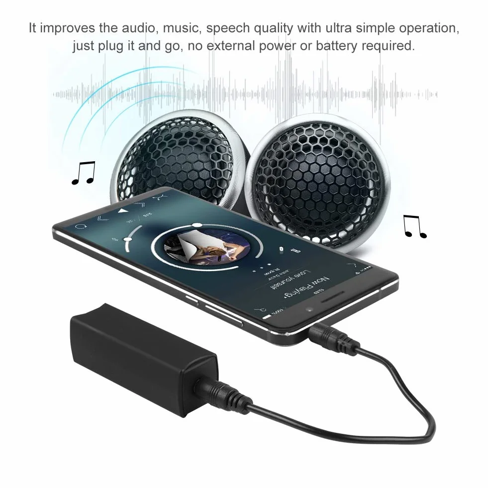 Tangxi Filtr izolatora szumów kabel audio 3,5 mm eliminator szumów do systemu nagłośnienia stereo