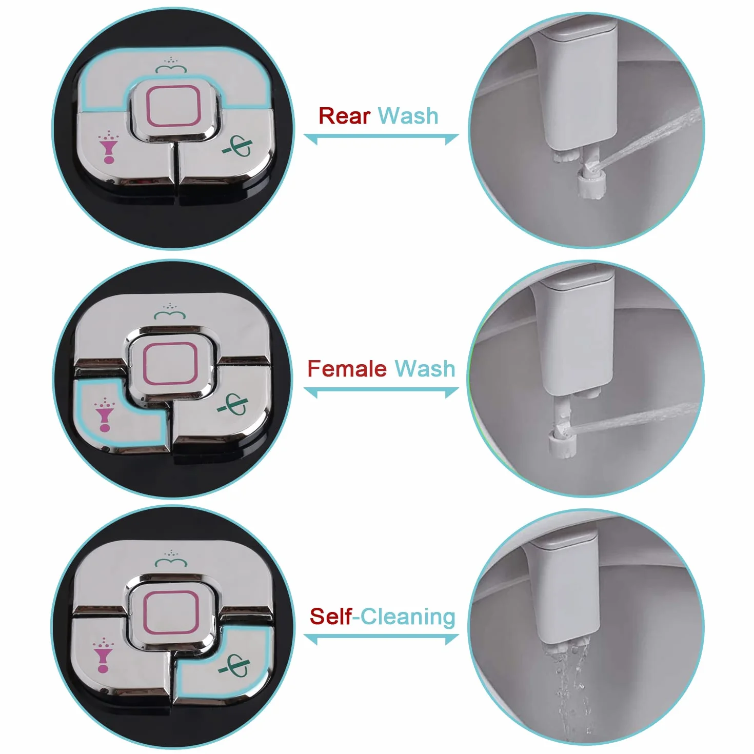 Bidet - Ultrad¨¹nner 5 mm nieelektryczny bidet, nakładka na deskę sedesową, regulowana ciśnienie, wysuwana samoczyszczająca się podwójna część z przodu i z tyłu