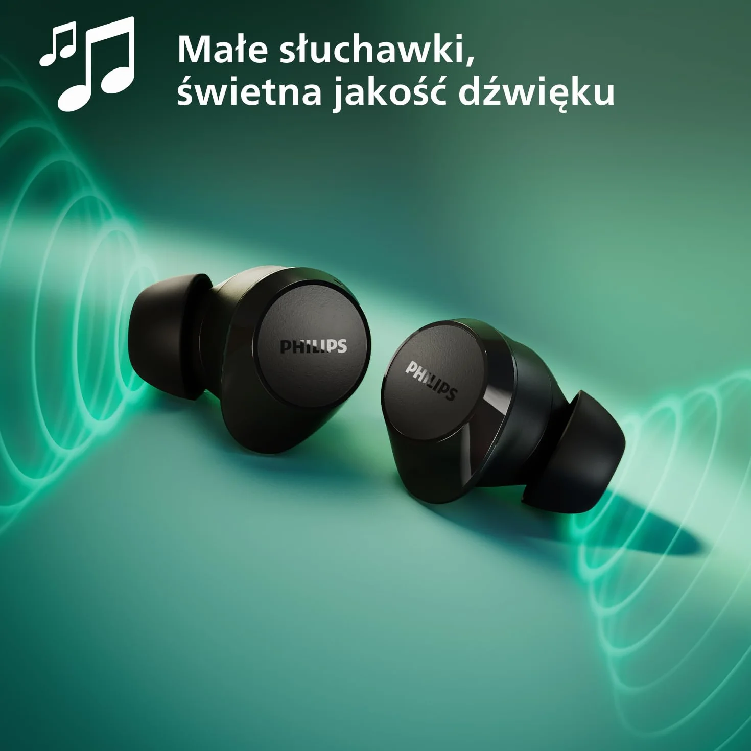Philips TAT1209BK True Wireless Słuchawki Douszne Bluetooth Czarne In Ear