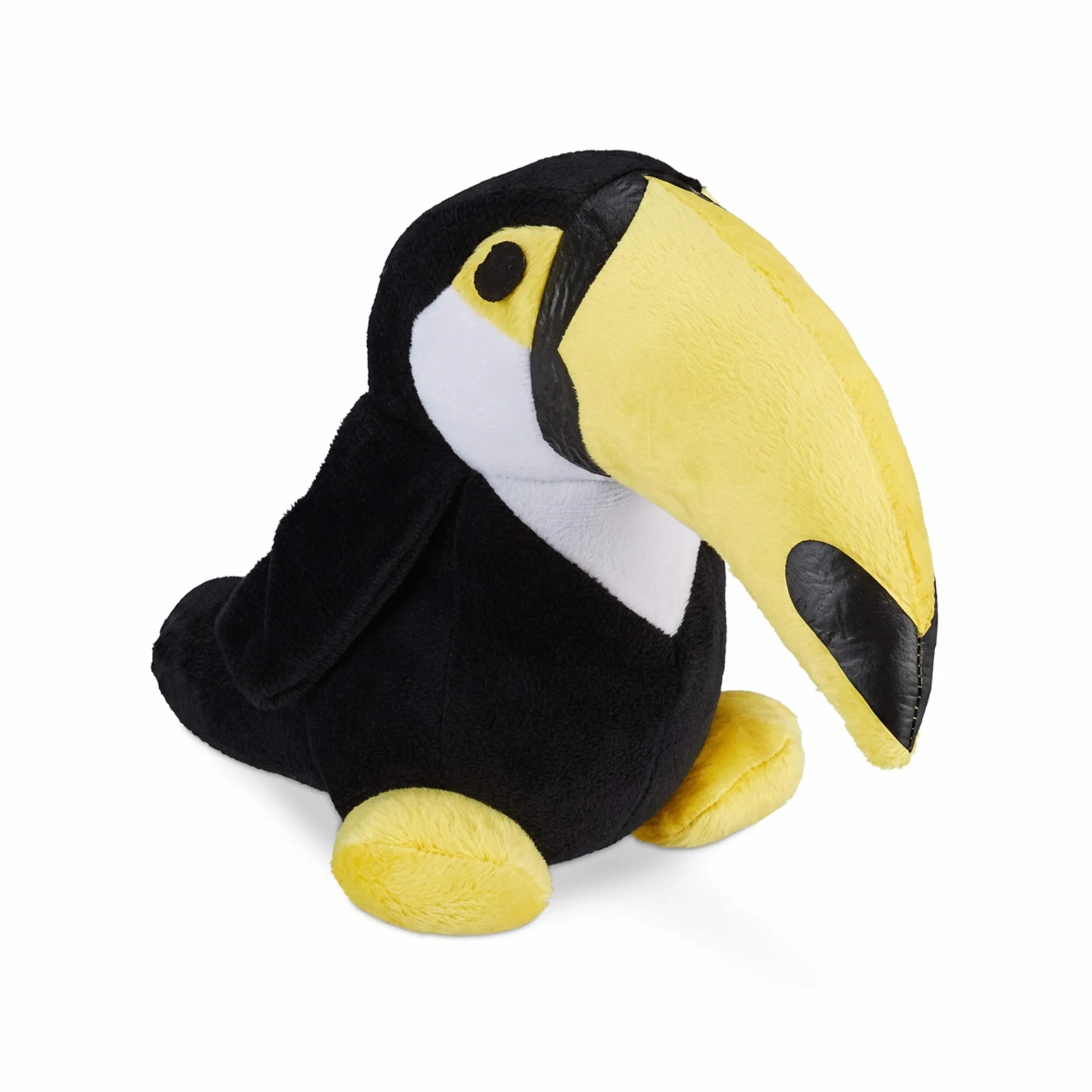 Relaxdays stoper do drzwi tukan, wypełnienie piaskiem, blokada drzwiowa, odbojnik, 1 kg, wysoki na 20 cm, czarno-żółty