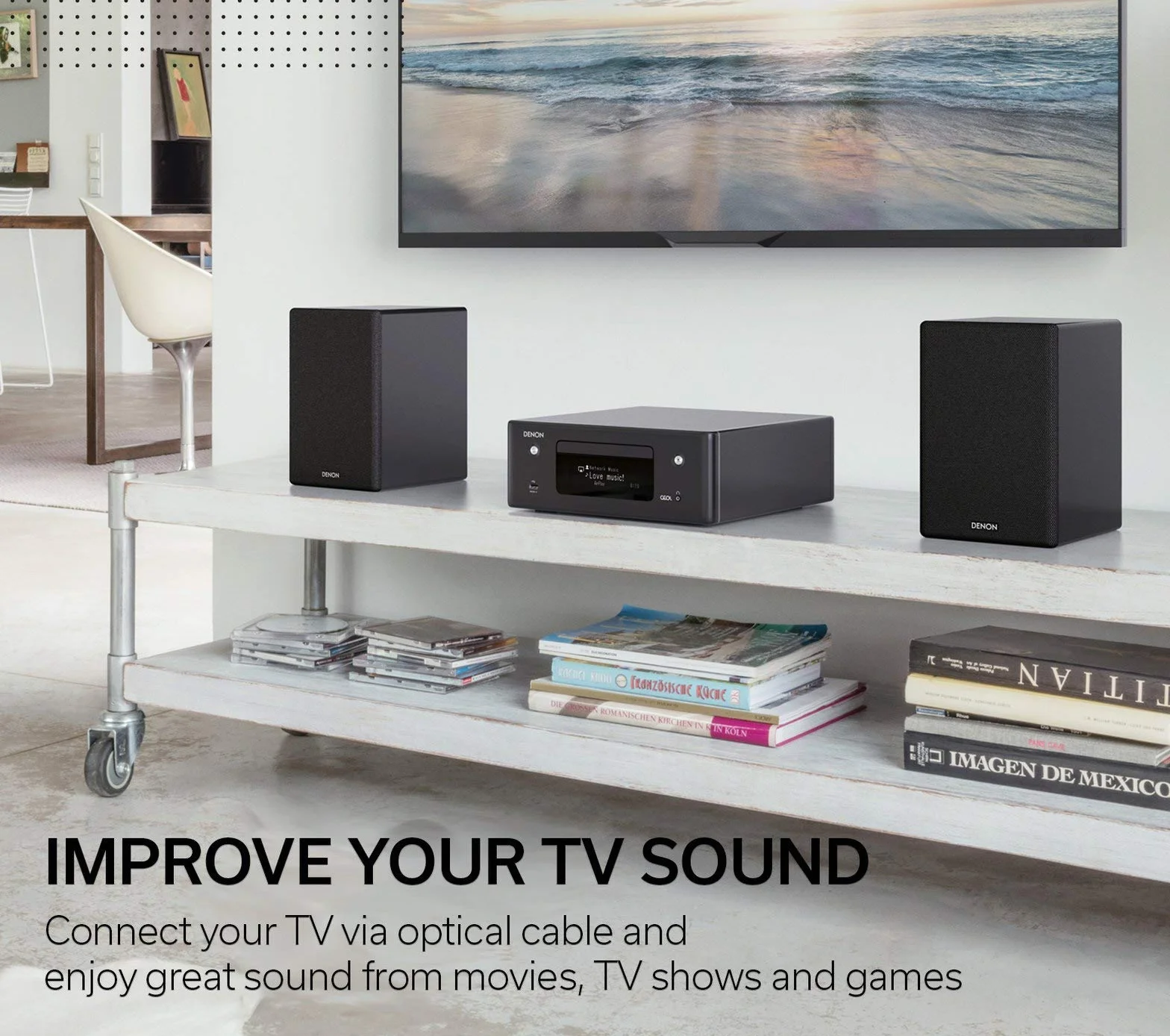 Denon RCDN10BKE2 Zestaw Stereo Czarny