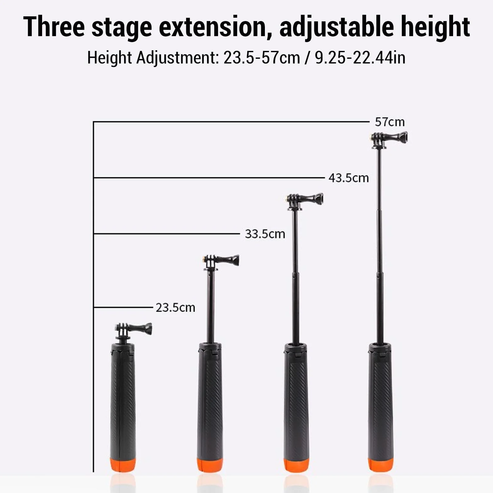 4 w 1 Pływający Statyw do Selfie z Uchwytem na rękę Podwodny Wysuwany Monopod do Action 5 Pro, 4, 3, do X4, X3, Ace Pro 2
