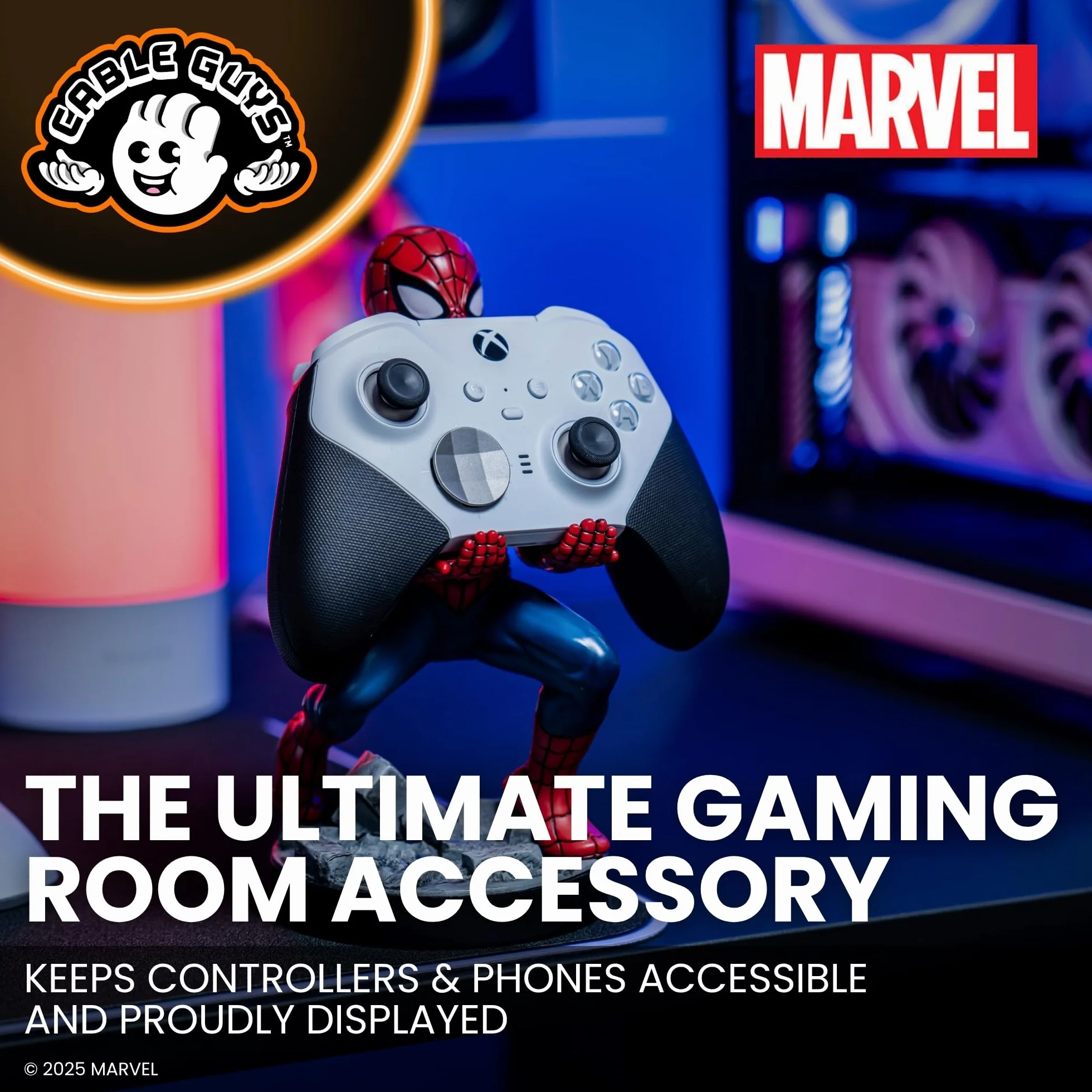 Cable Guys Marvel Spiderman Gaming Accessories Holder Phone Holder for Xbox PlayStation Nintendo Switch