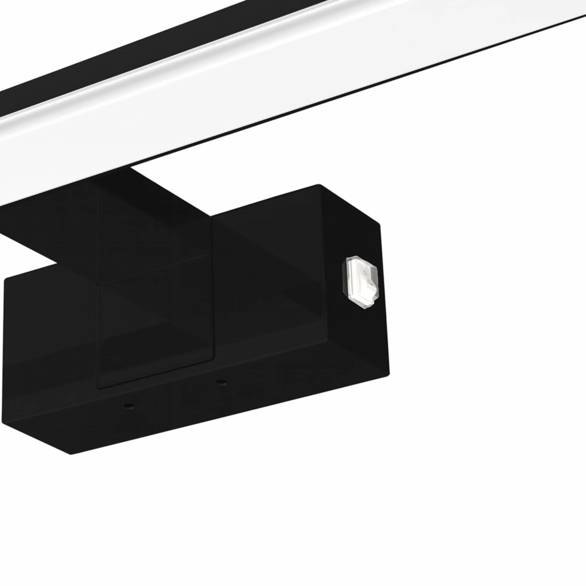 kalb | Lampa wisząca do lustra, czarna, 500 mm, do montażu na ścianie, do wyboru ciepła biel lub neutralna biel, zintegrowany przełącznik zasilania (neutralna biel)