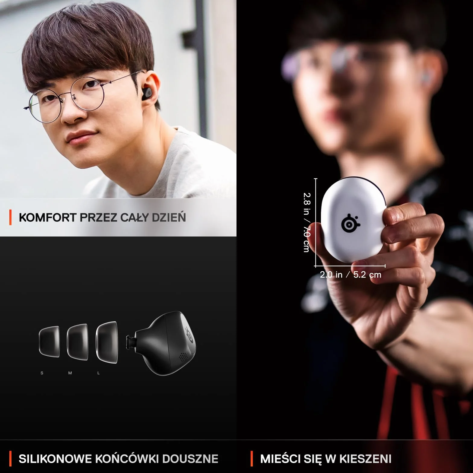 SteelSeries Arctis GameBuds Xbox Bezprzewodowe Słuchawki Douszne do Gier, 2,4 GHz + BT 5.3, ANC, Bateria 40 Godz., Ładowanie Bezprzewodowe, PS5, PC, Switch, Smartphone