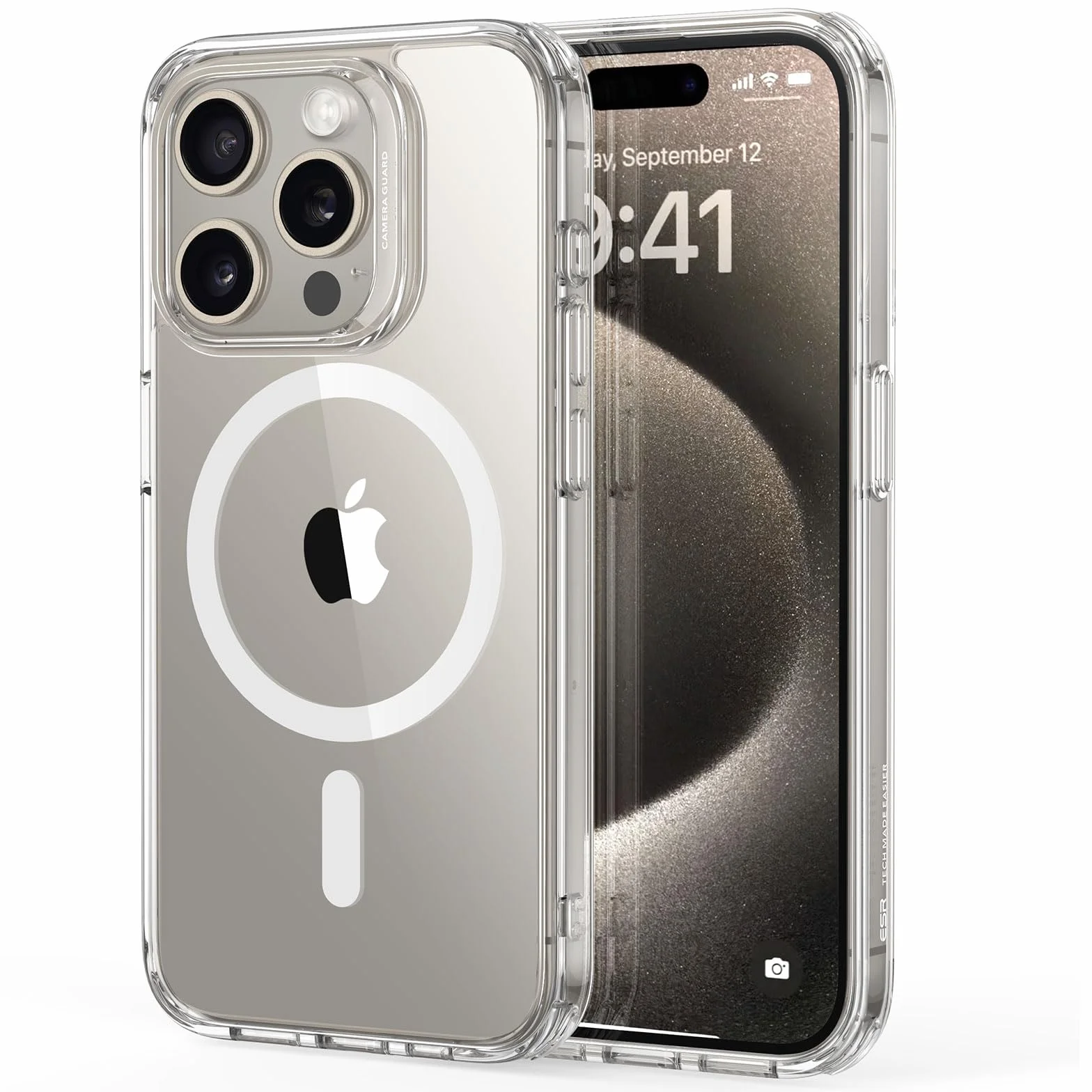 ESR Etui do iPhone 15 Pro MagSafe przezroczyste ochrona wojskowa