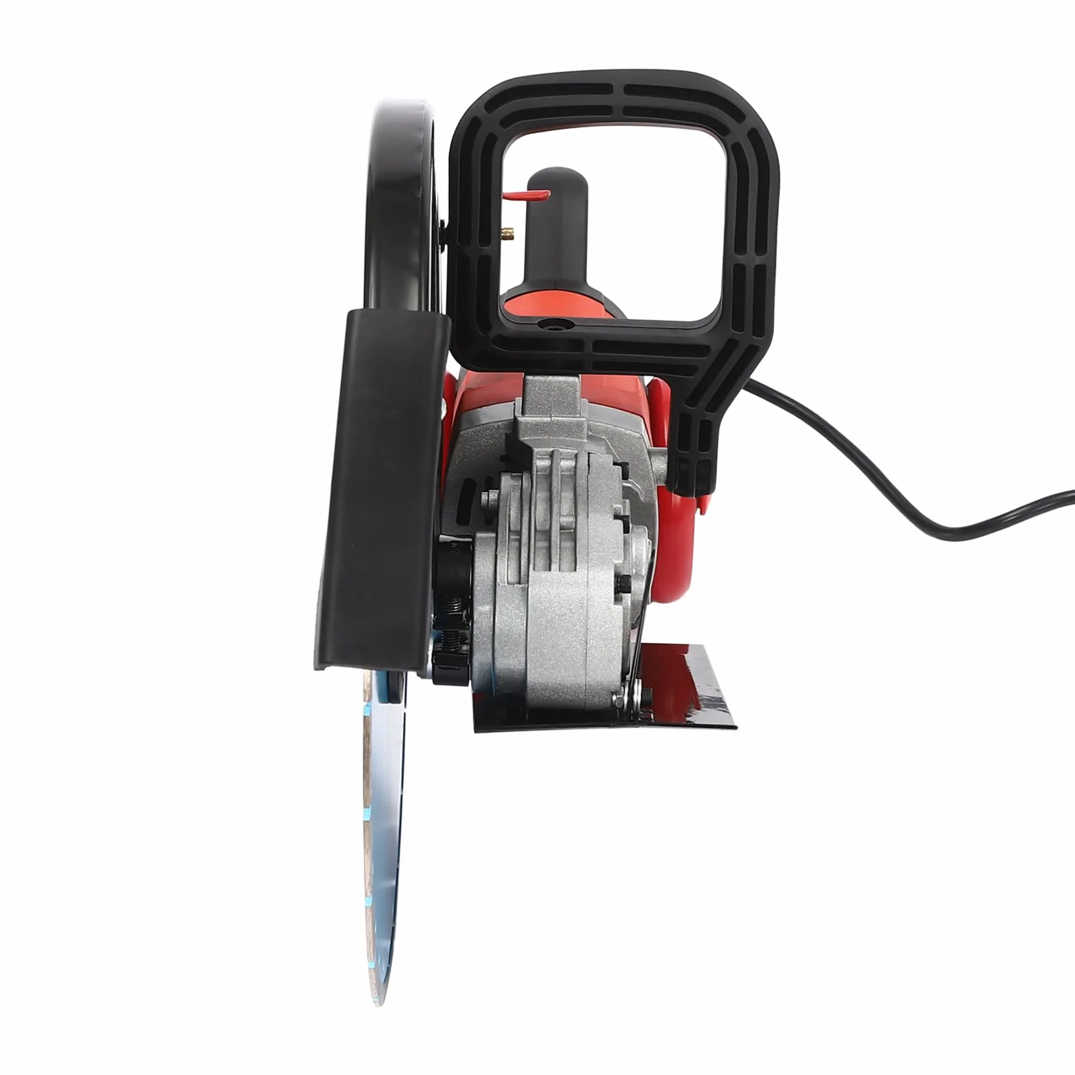 Piła do betonu przecinarka do betonu z 350 mm diamentowym brzeszczotem 4000 W, silnik z czystej miedzi, maks. głębokość cięcia: 135 mm, przecinarka do cięcia na mokro z kołami pomoc