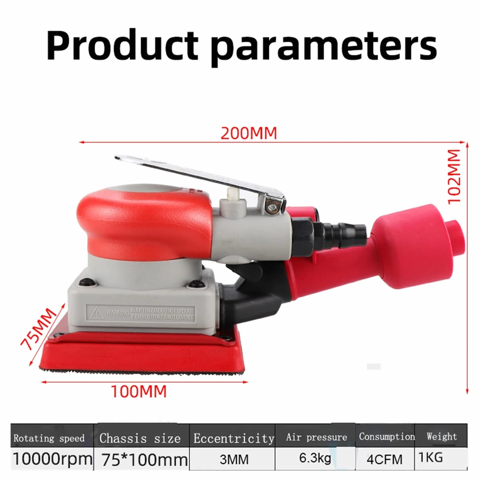 75 * 100mm pneumatyczna szlifierka polerka mimośrodowa odkurzanie zestaw szlifierek do lakieru polerowania samochodu