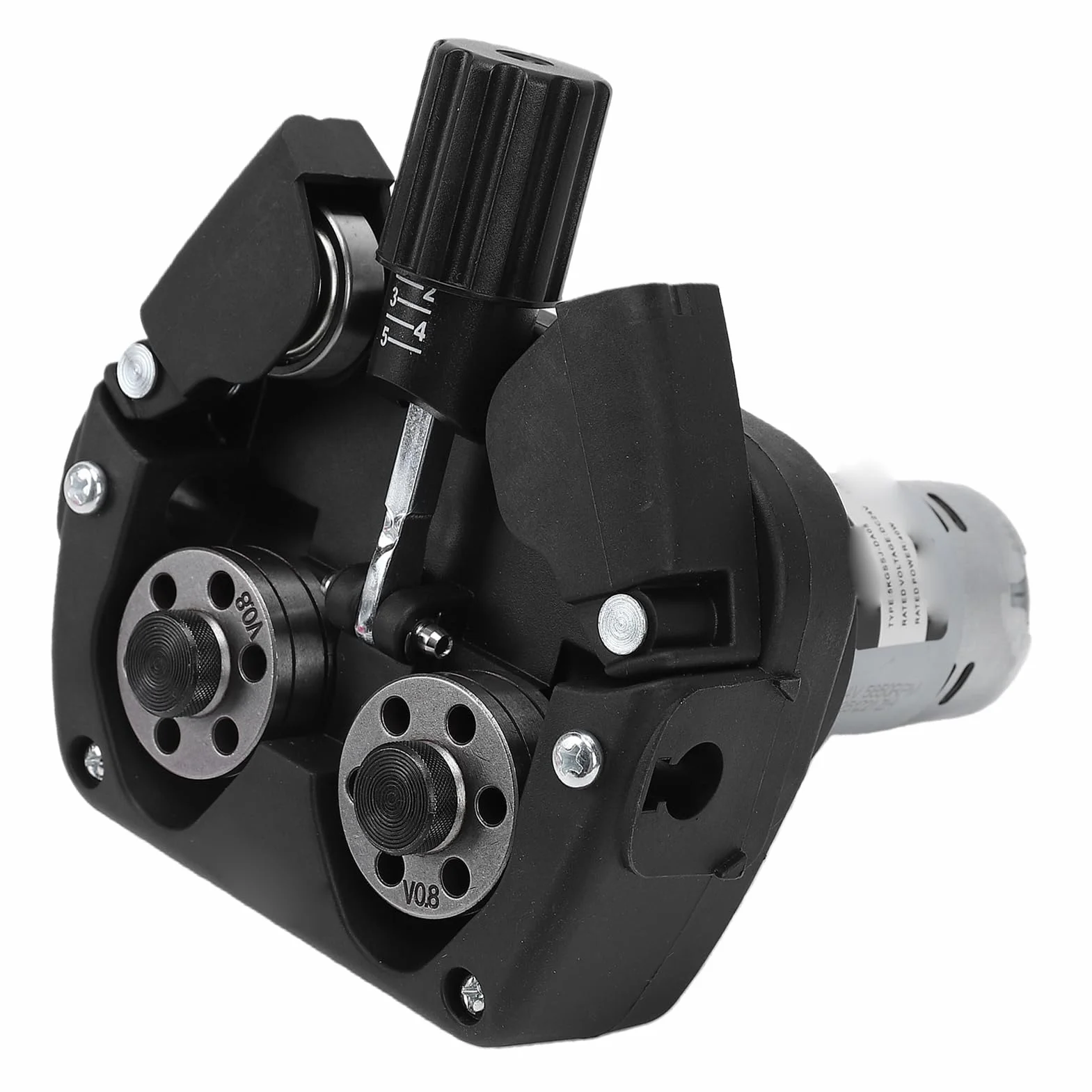 Eujgoov MIG Spawacz 40W Silnik Podawania Drutu 1.5A 2-18m/min 4 Rolki Podajnika Drutu do 0.8-1.0mm, z Systemem Podawania Metalu 5KG do Półautomatycznych Maszyn Spawalniczych