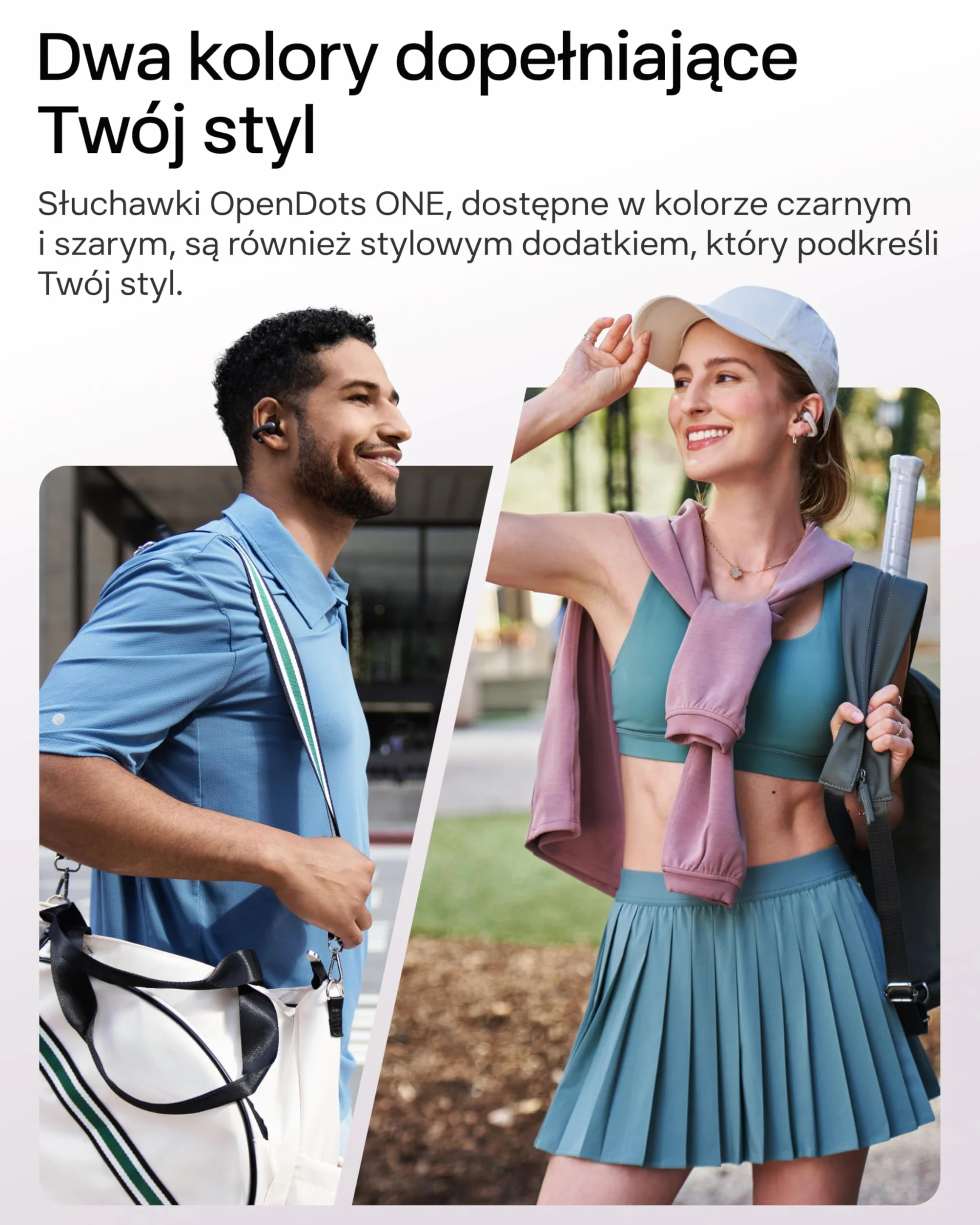 SHOKZ OpenDots ONE Otwarte Słuchawki Douszne Bluetooth 5.4, Dolby Audio, IP54, Czarny