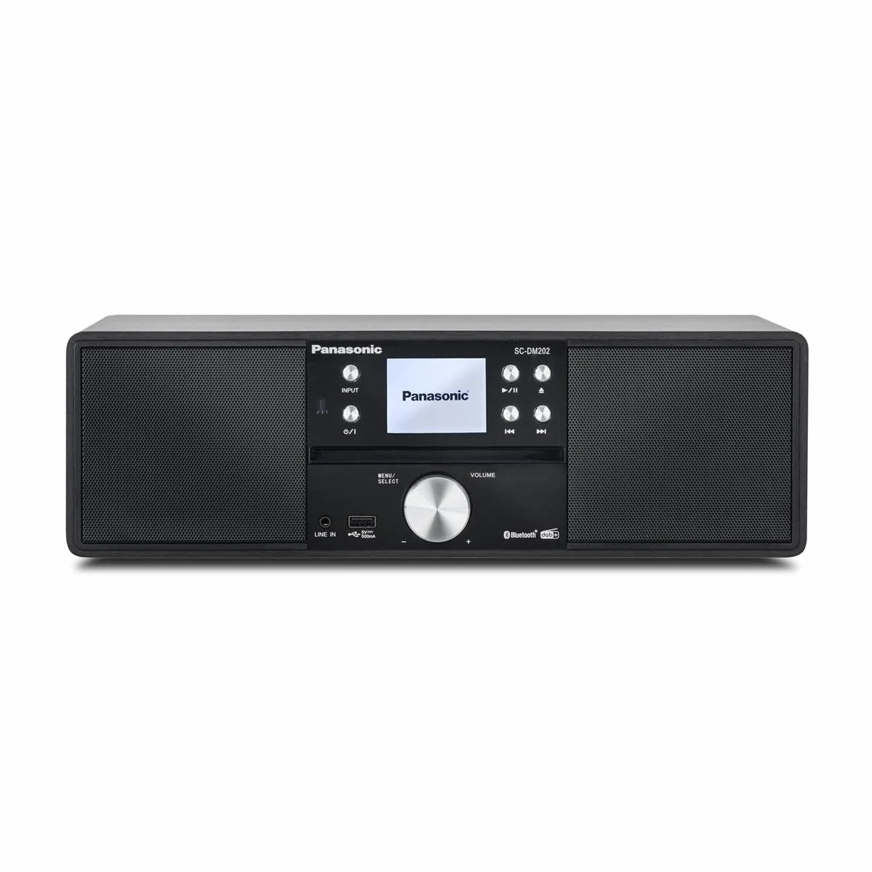 Panasonic SC-DM202 uniwersalny system stereo z odtwarzaczem CD DAB+ FM Bluetooth 24W czarny