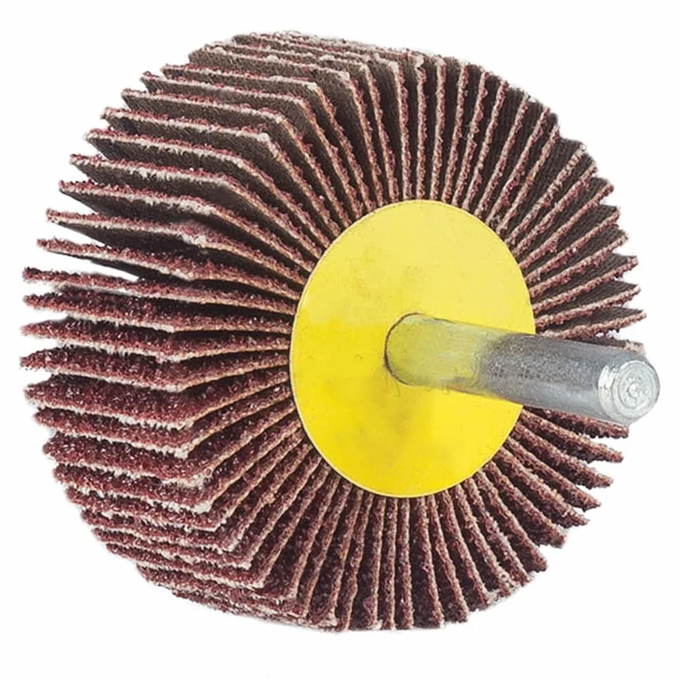 10 szt. Papier ścierny ścierny zestaw tarcz listkowych do narzędzia obrotowego Dremel - ziarnistość 80, 16-80 MM, z trzpieniem 6 mm(Dia80mm)