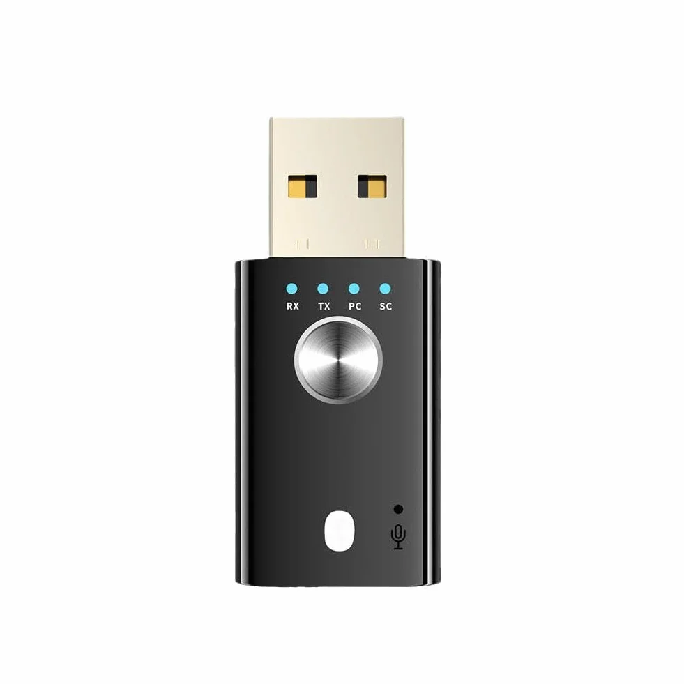 Odbiornik USB Bluetooth 5.1 adapter audio Bluetooth zewnętrzny nadajnik 4-w-1