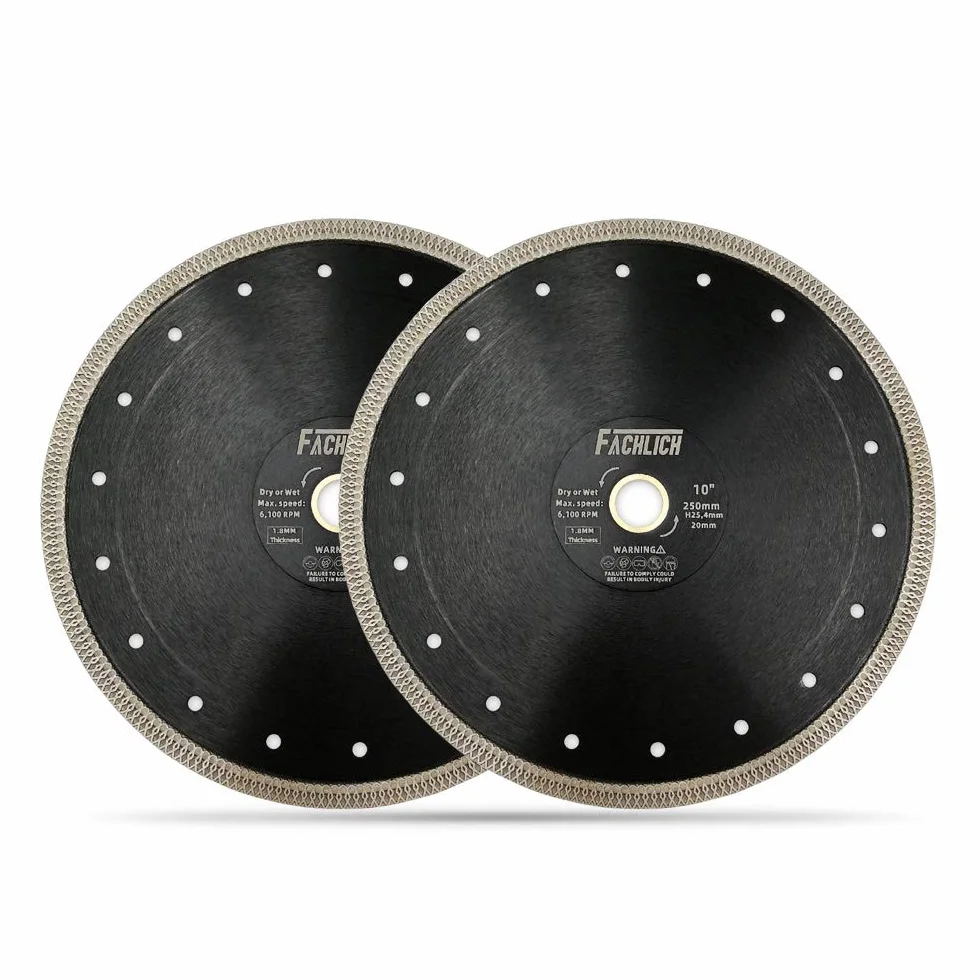 Diamentowa tarcza do cięcia 250 mm 2 szt. super cienka X Mesh Turbo ostrze piły do płytek marmur ceramika porcelana