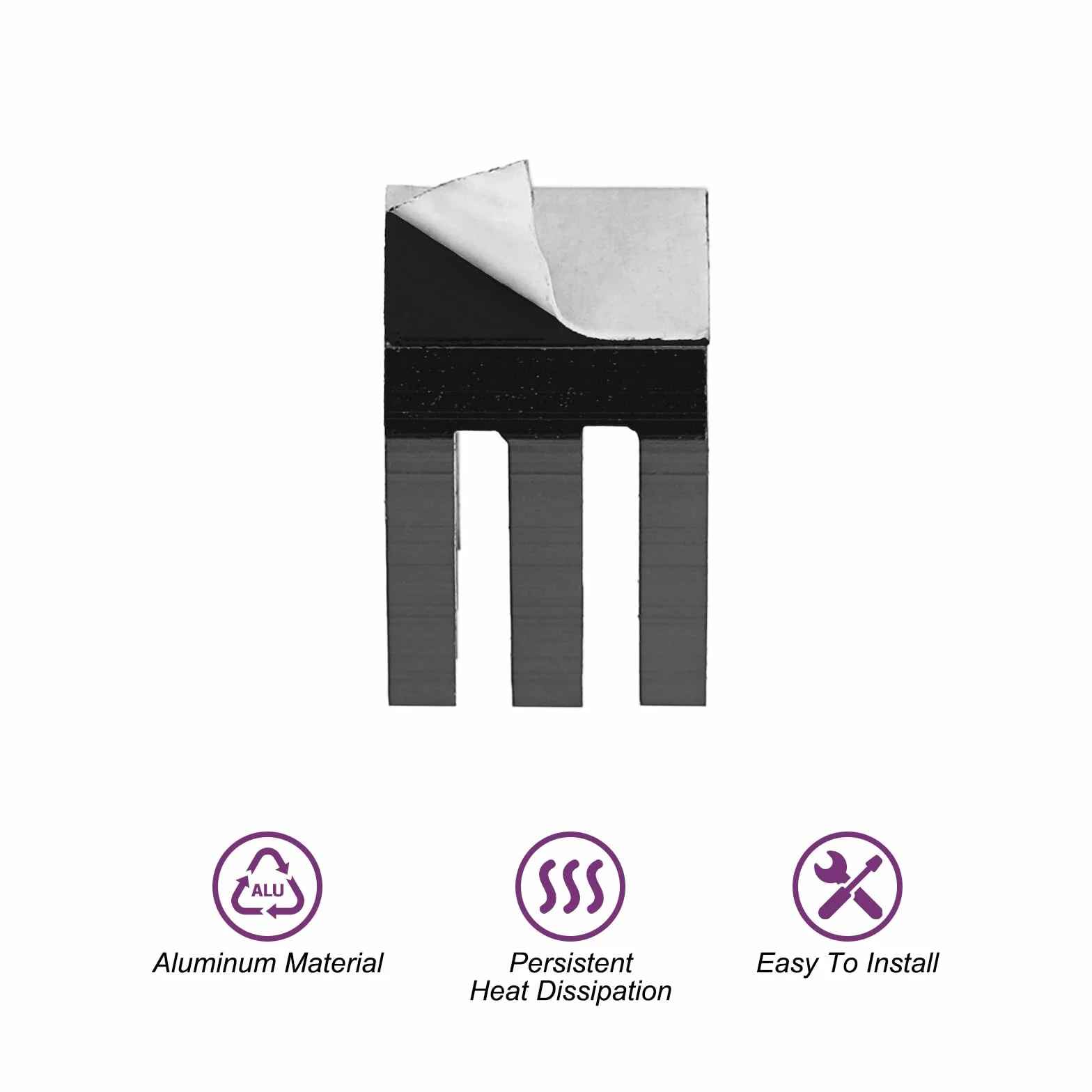 QUARKZMAN 22 szt. 9 x 9 x 12 mm radiator aluminiowy radiator chłodzenie ze stałą naklejką na chip CPU, tranzystor mocy FET IC, czarny
