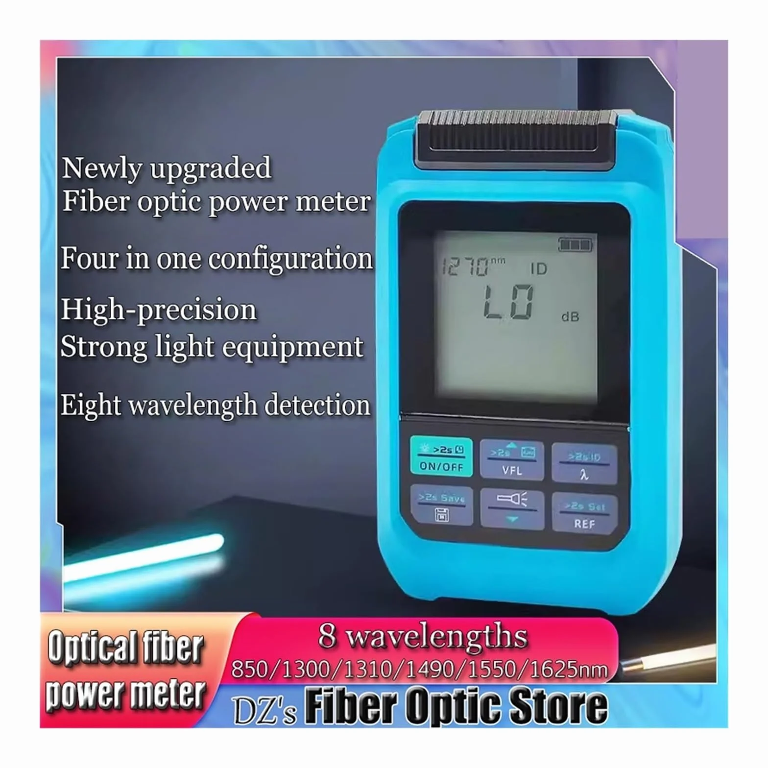 Wielofunkcyjny Światłowodowy Miernik Mocy Mini 4 W 1 10MV -50~+30dBm Wizualny Lokalizator Uszkodzeń -70 Do +10dBm Test Kabla Sieciowego Profesjonalne narzędzie dla elektryków(B)