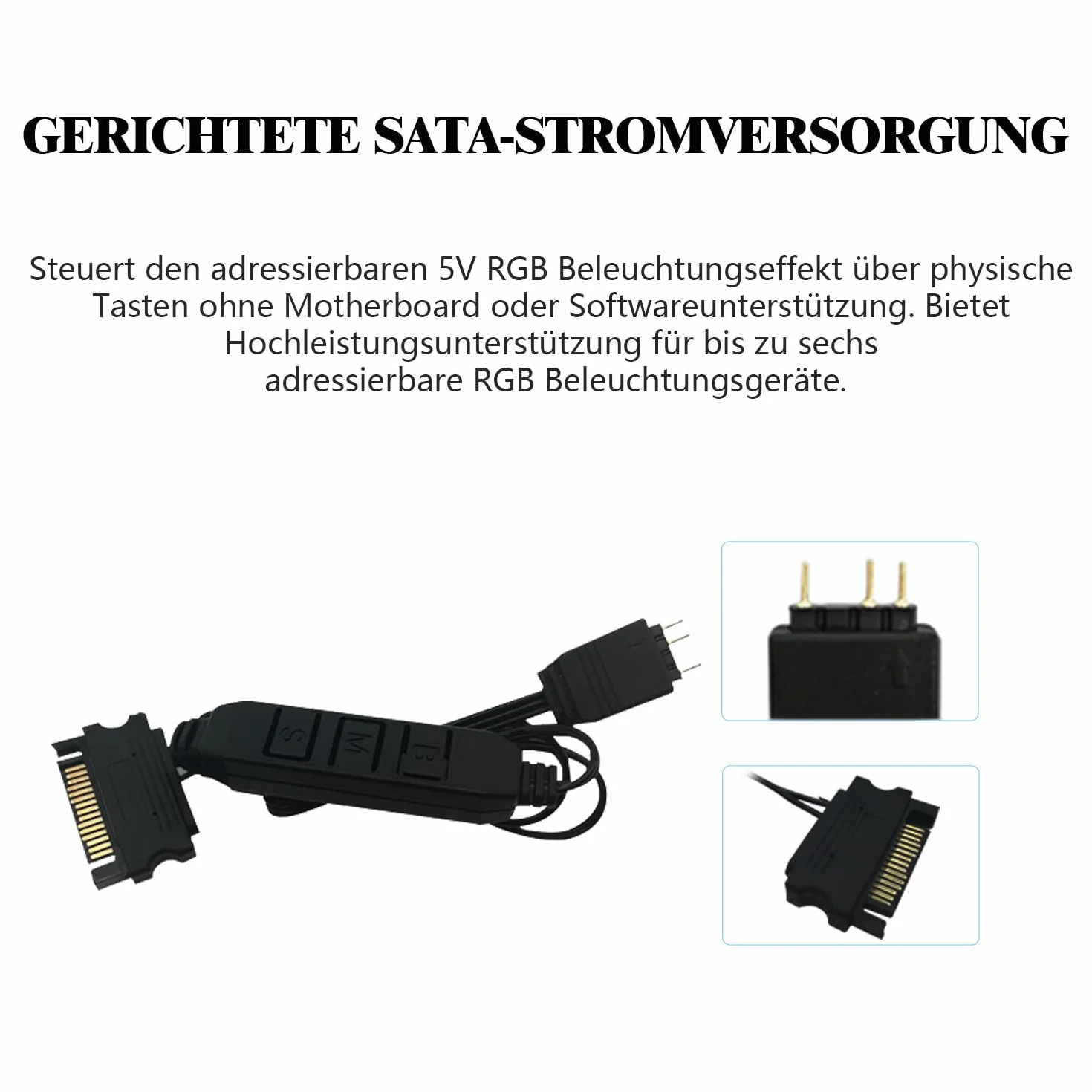 Thermalright Sterowanie wentylatorem komputera A-RGB 5V 3-pin PC SATA