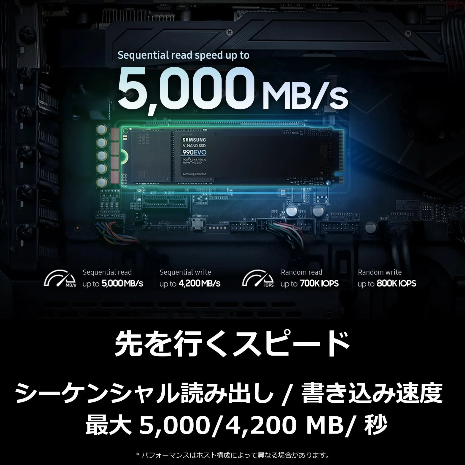 Samsung 990 EVO 1TB PCIe Gen 4.0 x 4 NVMe M.2 2280 wewnętrzny dysk SSD 5000 MB/s