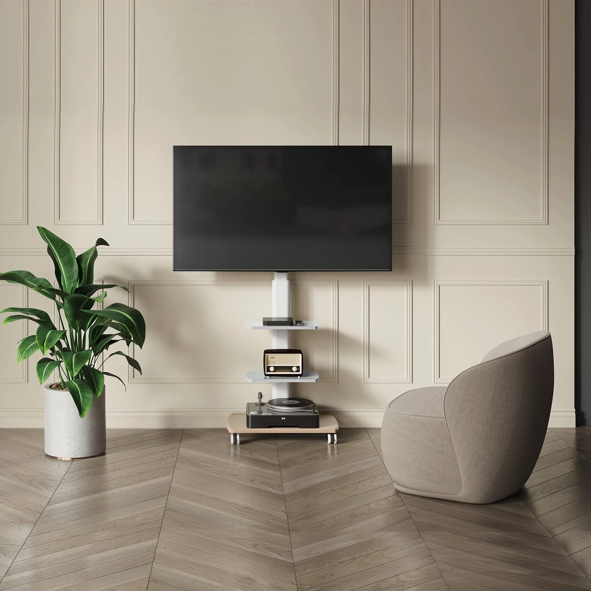 FITUEYE TT306504WW biały stojak na telewizor