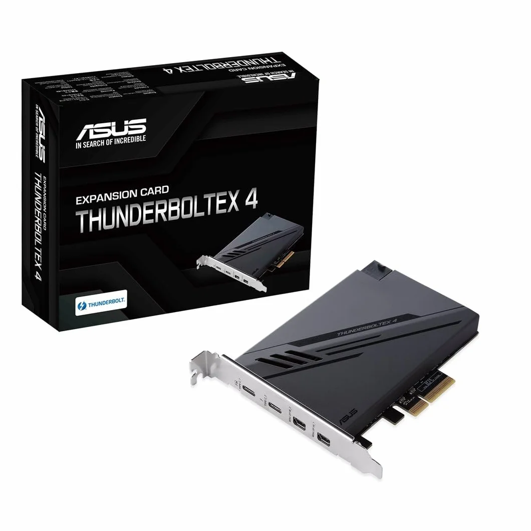 ASUS Karta ThunderboltEX 4, PCI Express, 2 x Thunderbolt 4 (USB-C), 2 x wejście Mini DisplayPort, TBT Header, USB 2.0