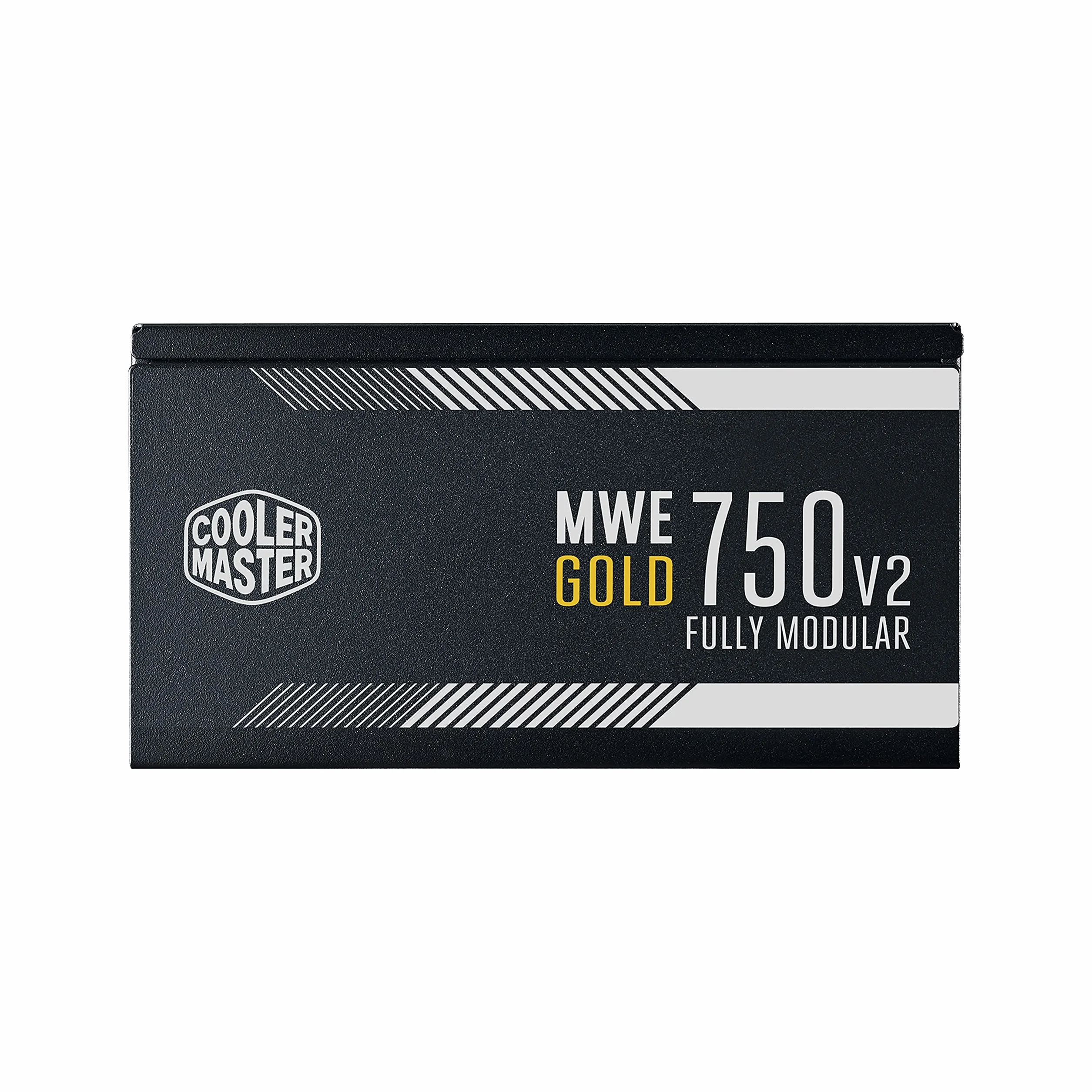 Cooler Master MWE 750 Gold V2 w Pełni Modularny Zasilacz do Komputera - 80 PLUS Gold 750W, Płaskie Czarne Okablowanie, Wentylator HDB 120mm, Próg Wysokiej Temperatury - Wtyczka EU, 5 Lat Gwarancji