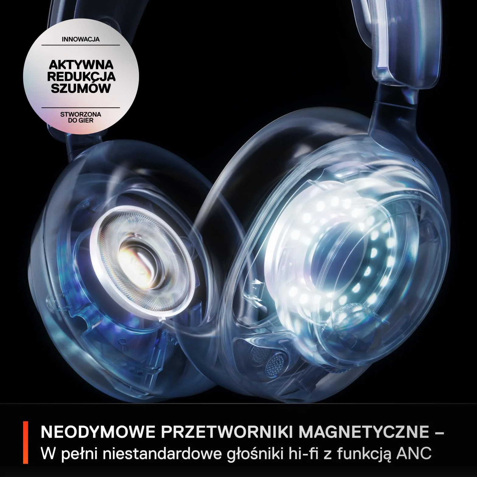 SteelSeries Arctis Nova Pro Wireless Xbox - wieloplatformowe bezprzewodowe słuchawki do gier - ANC - Białe