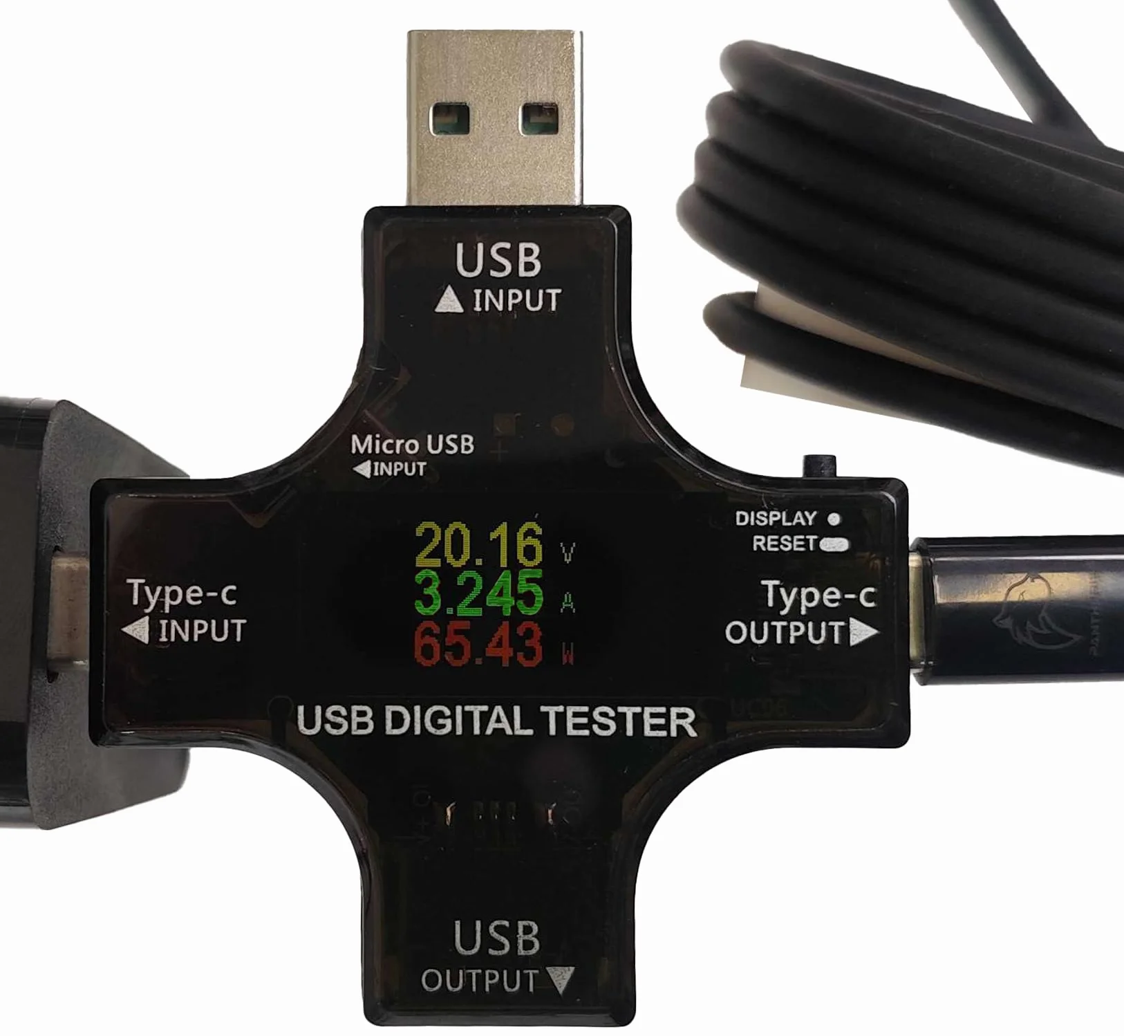 Ładowarka GaN 65W USB-C USB-A QC3.0 PD Turbo szybkie ładowanie Adapter US/EU Kompaktowa Biały