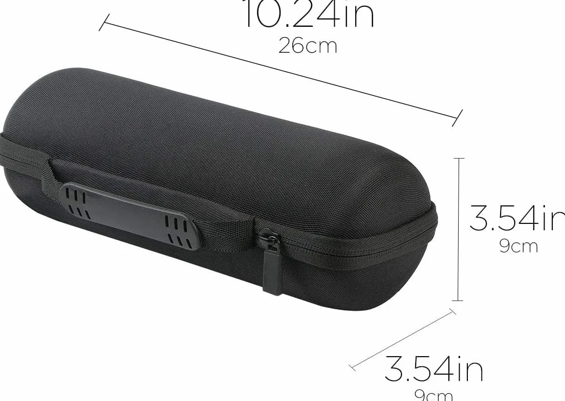 co2CREA Twardy futerał podróżny dla JBL Flip 6 / JBL Flip 5 Przenośny głośnik Bluetooth (pudełko pojedyncze) (Flip 6/5 etui, czarny+blau)