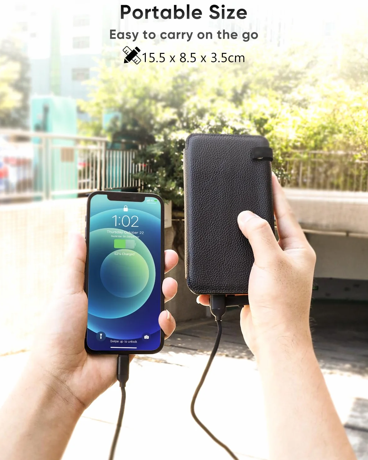 A ADDTOP Przenośny Solarny Powerbank 25000mAh 4 Panele Słoneczne Wodoszczelny