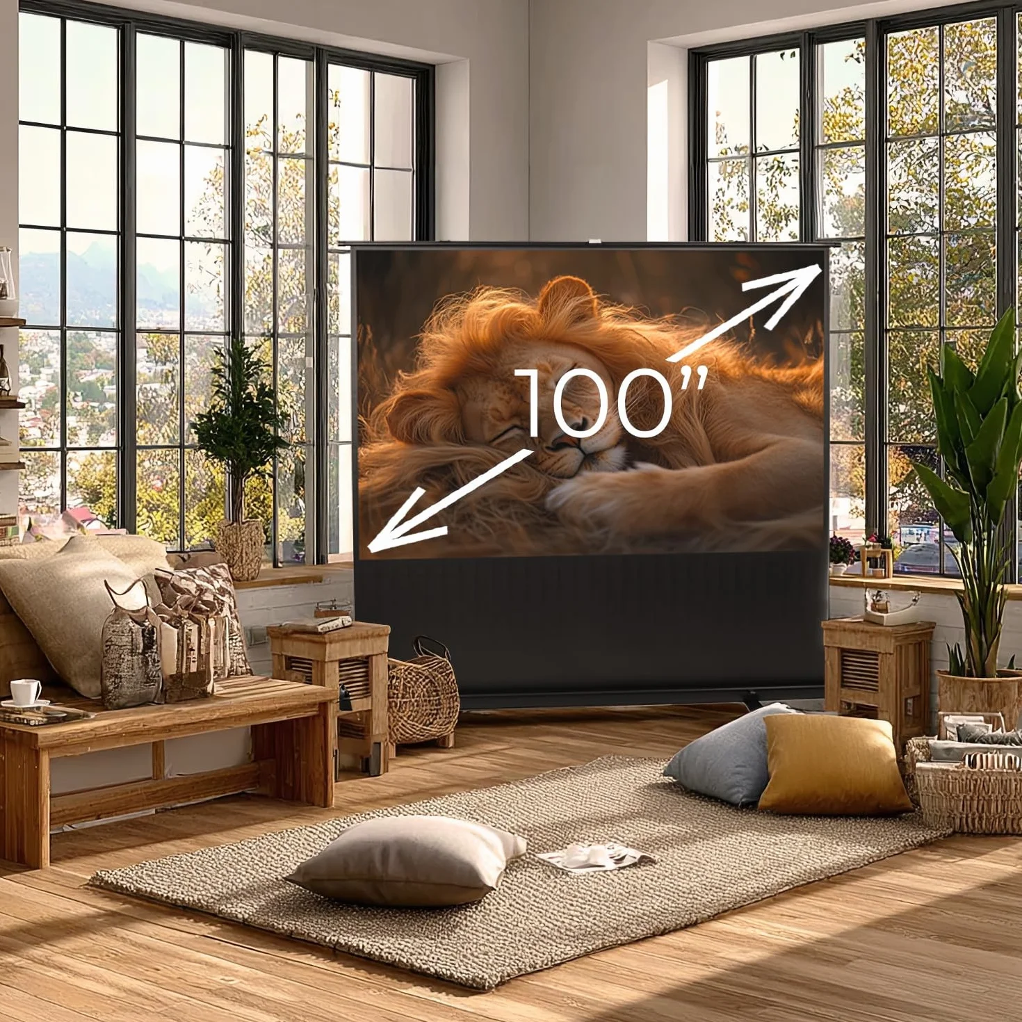 Maclean MC-964 Przenośny ekran projekcyjny 100" 16:9 matowa biel